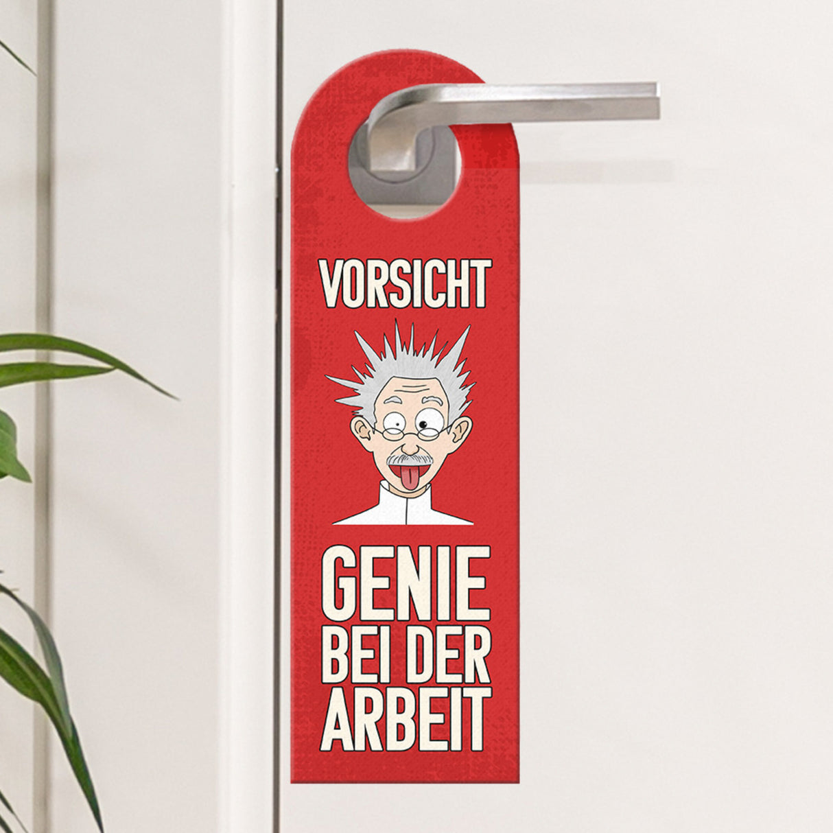 Vorsicht Genie bei der Arbeit Türhänger
