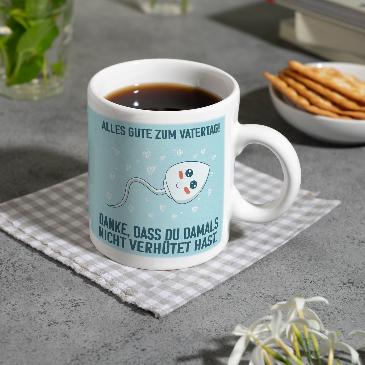 Danke, dass du damals nicht verhütet hast Kaffeebecher zum Vatertag