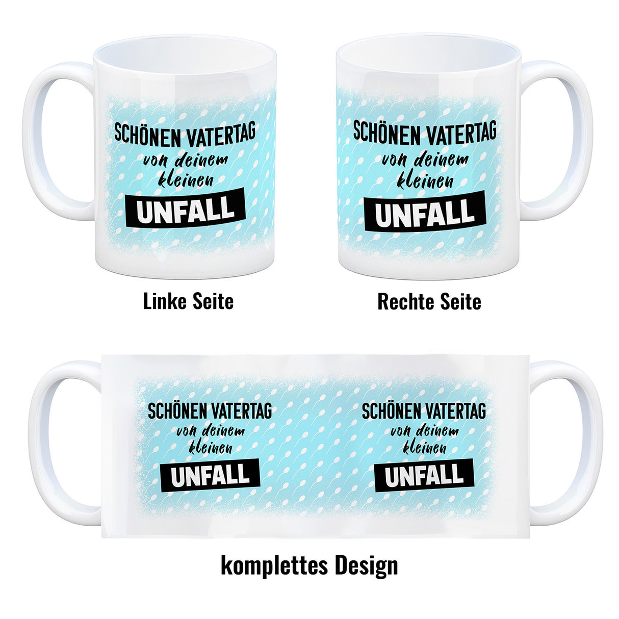 Schönen Vatertag von deinem kleinen Unfall Spermium Kaffeebecher zum Vatertag