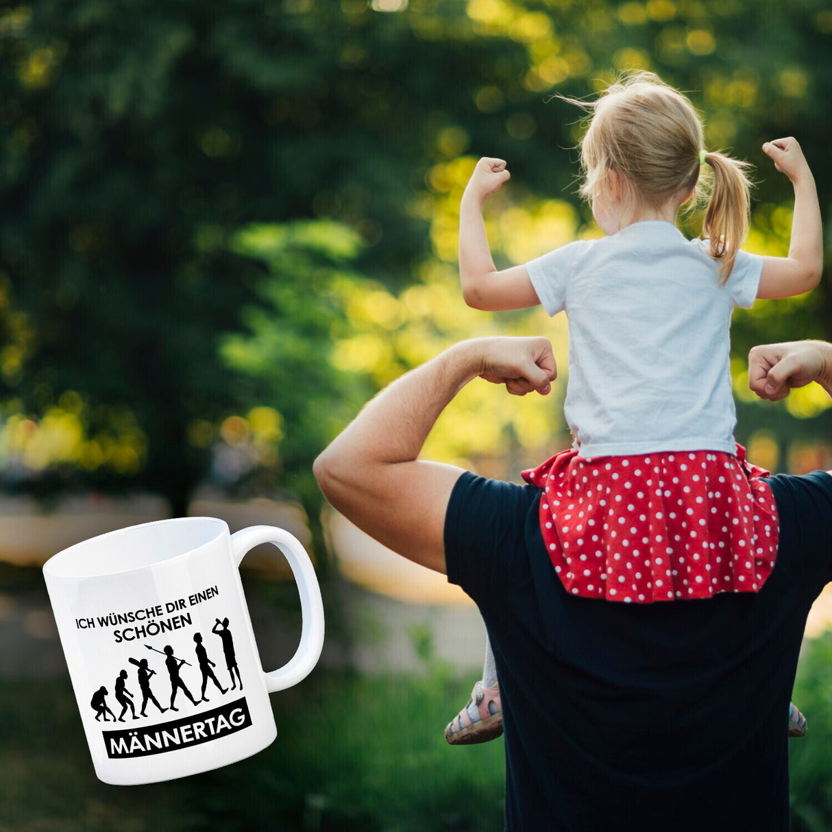 Ich wünsche dir einen schönen Männertag Kaffeebecher Evolution des Menschen