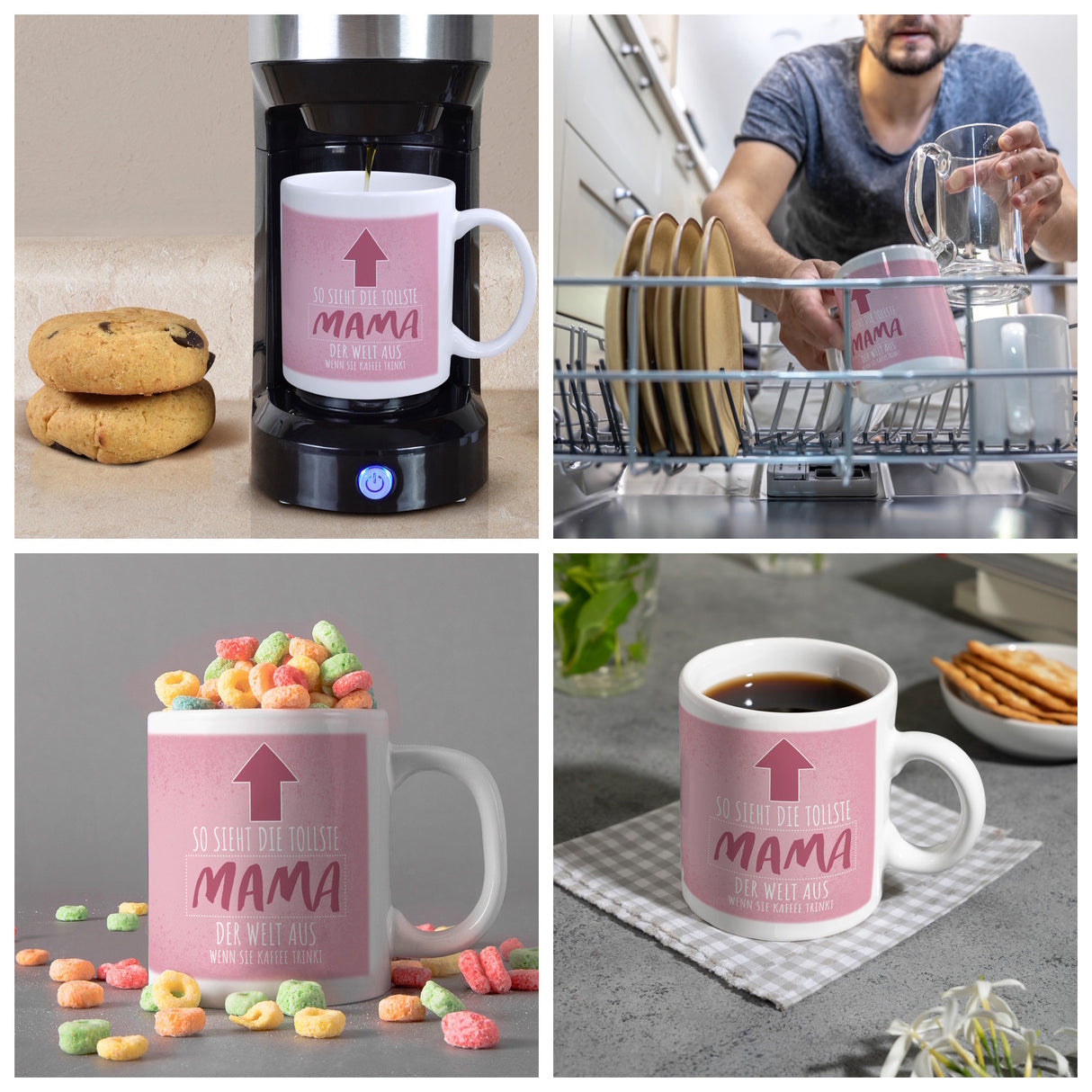 So sieht die tollste Mama der Welt aus wenn sie Kaffee trinkt Kaffeebecher