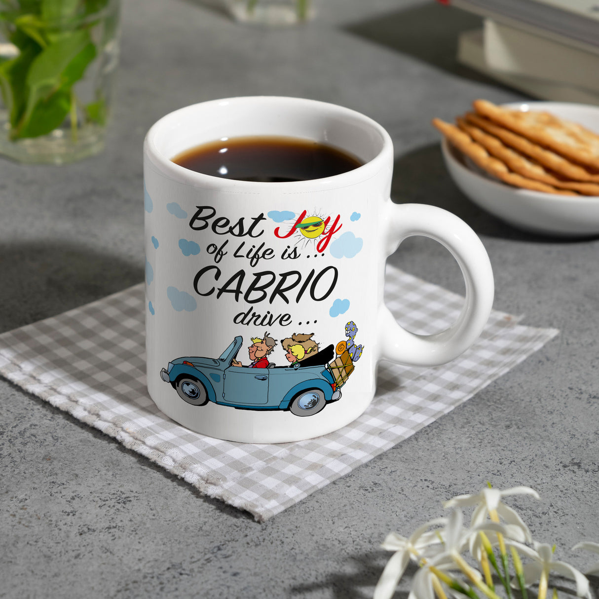 Best Joy of Life is Cabrio Drive Kaffeebecher