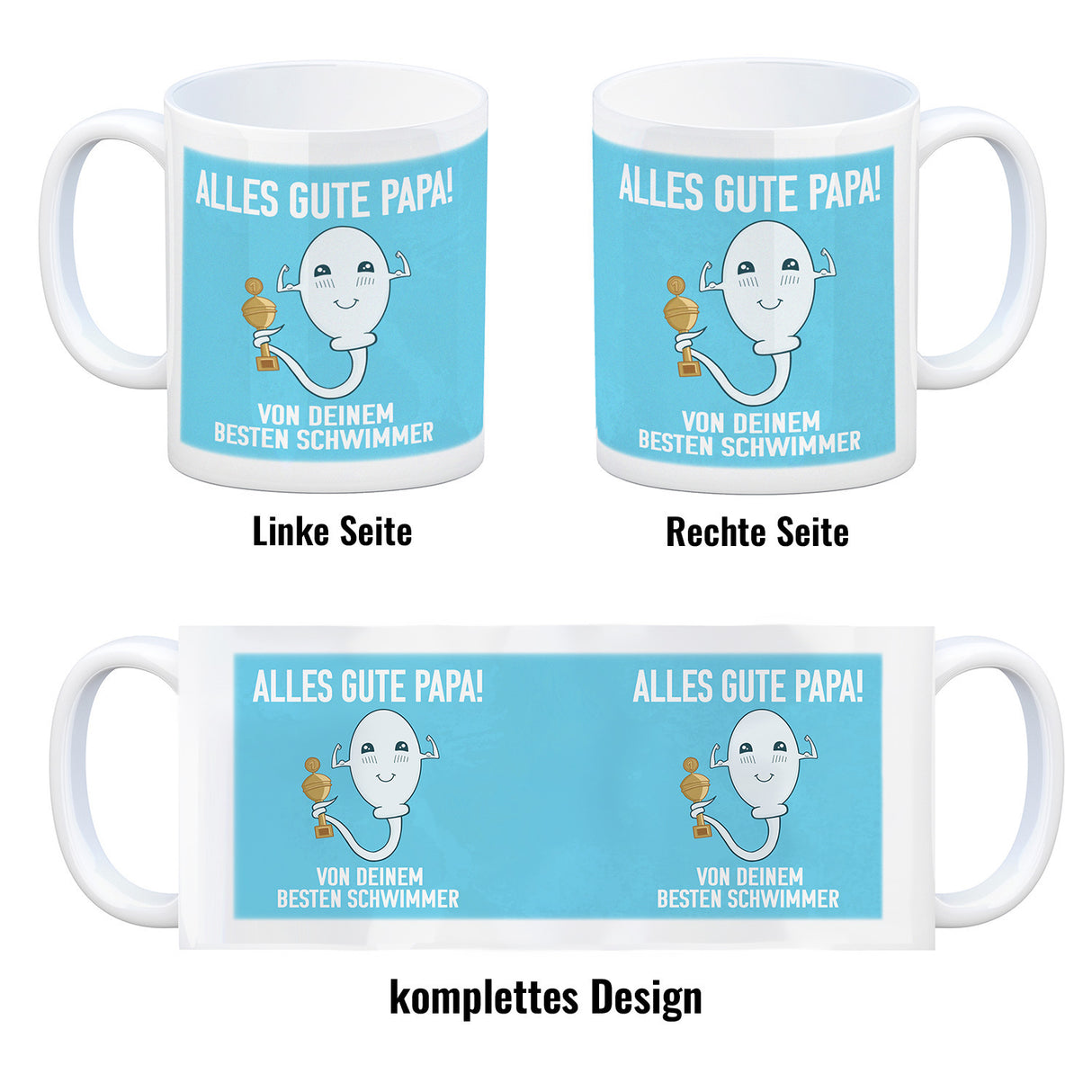 Alles gute Papa von deinem besten Schwimmer Kaffeebecher zum Vatertag