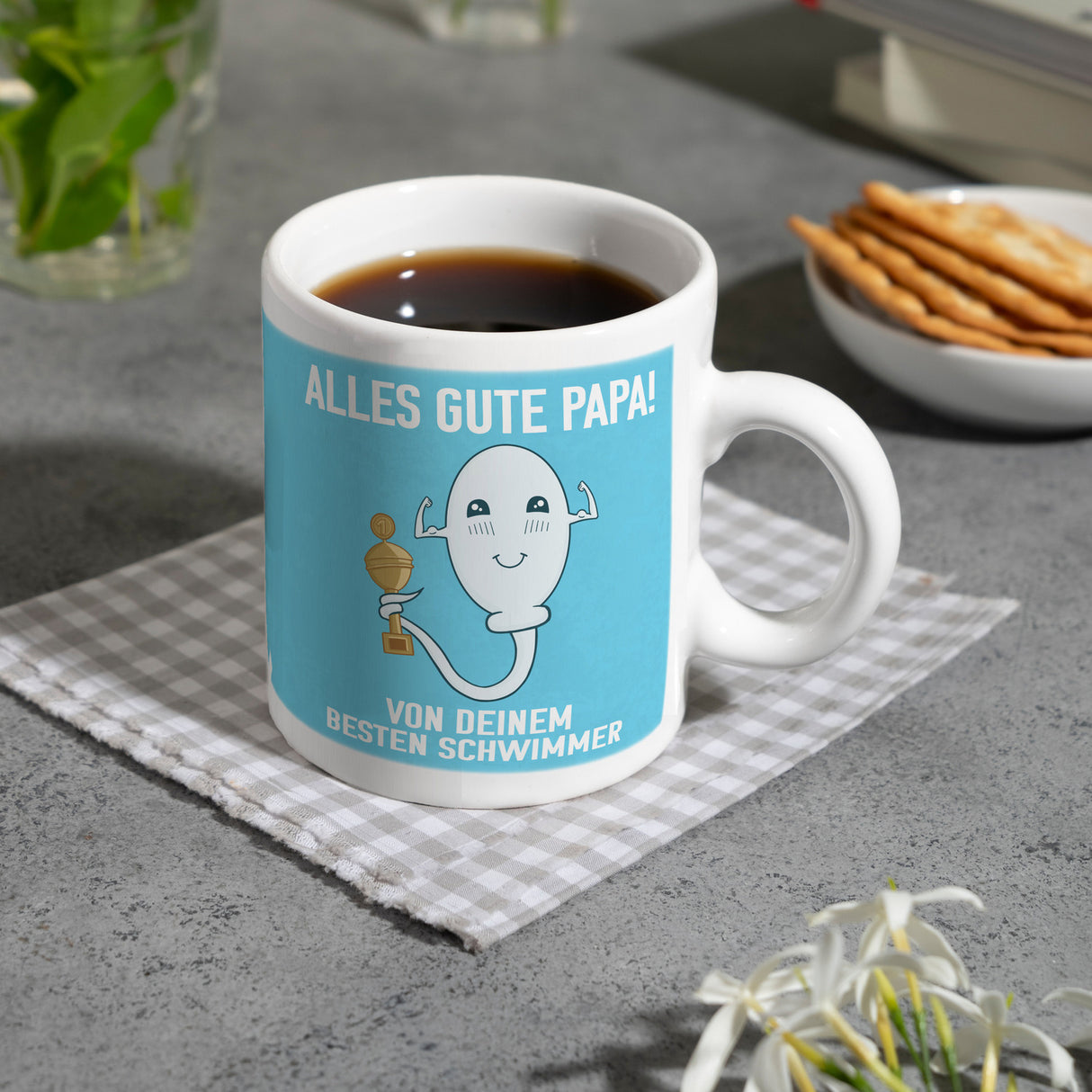Alles gute Papa von deinem besten Schwimmer Kaffeebecher zum Vatertag