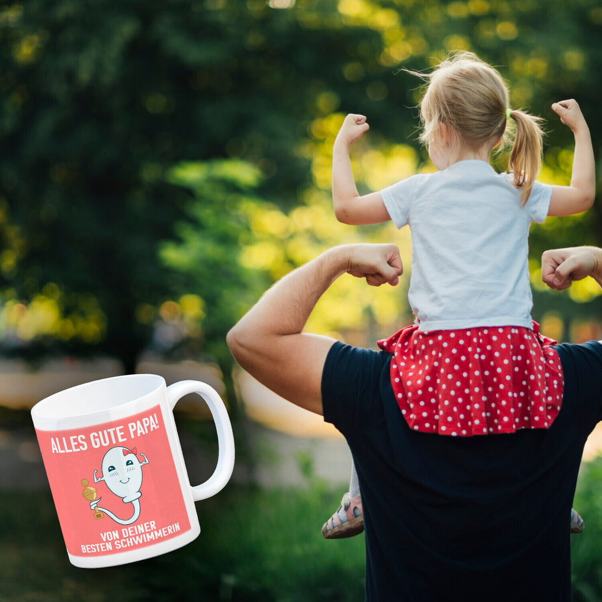 Alles gute Papa von deiner besten Schwimmerin Kaffeebecher zum Vatertag