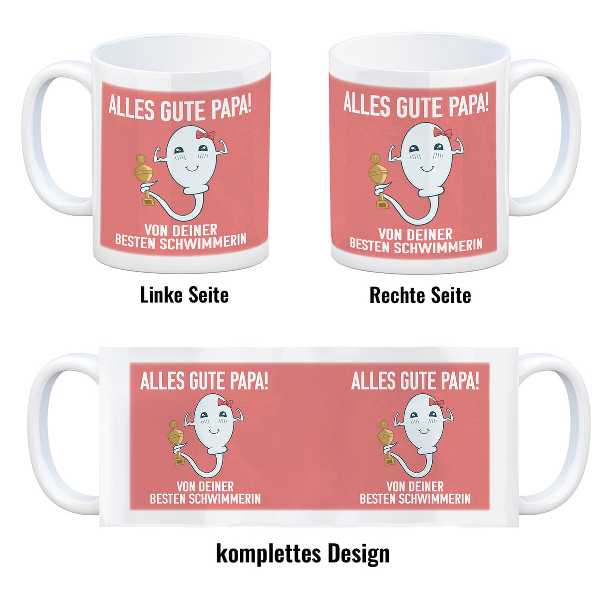 Alles gute Papa von deiner besten Schwimmerin Kaffeebecher zum Vatertag