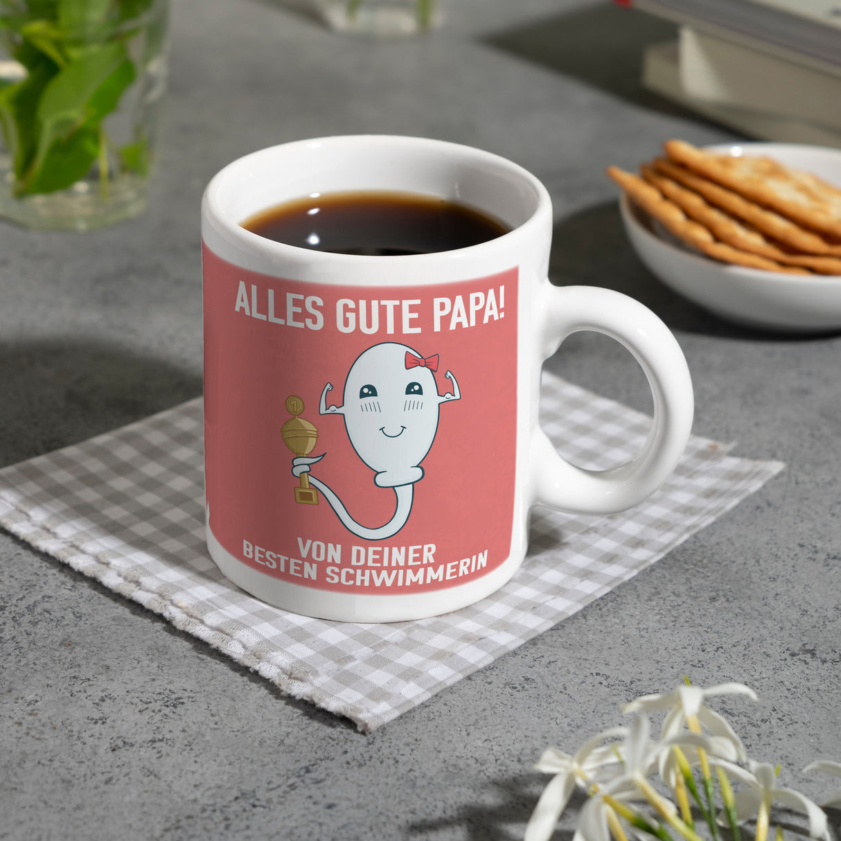 Alles gute Papa von deiner besten Schwimmerin Kaffeebecher zum Vatertag