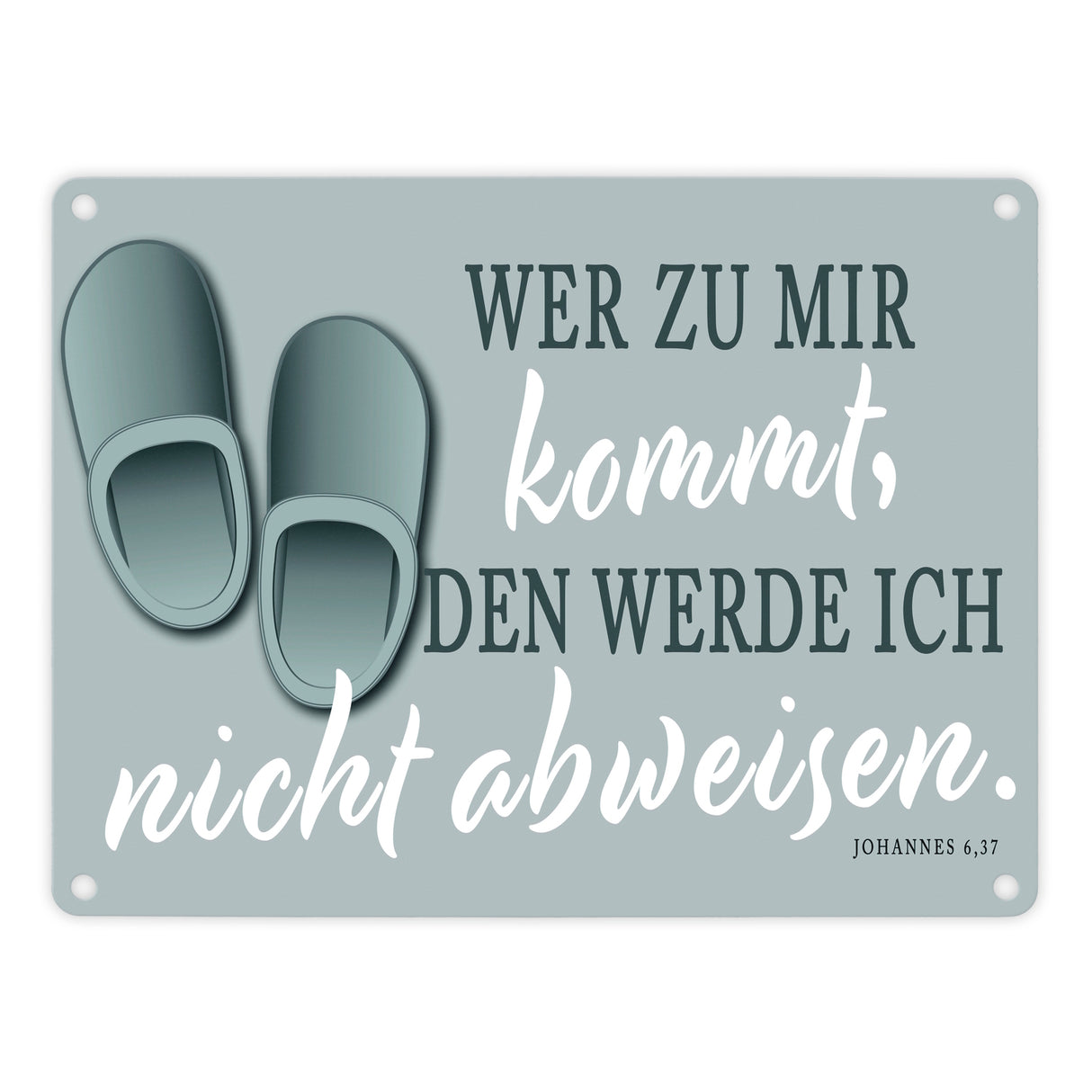 Bibelvers aus dem Johannes Evangelium Metallschild