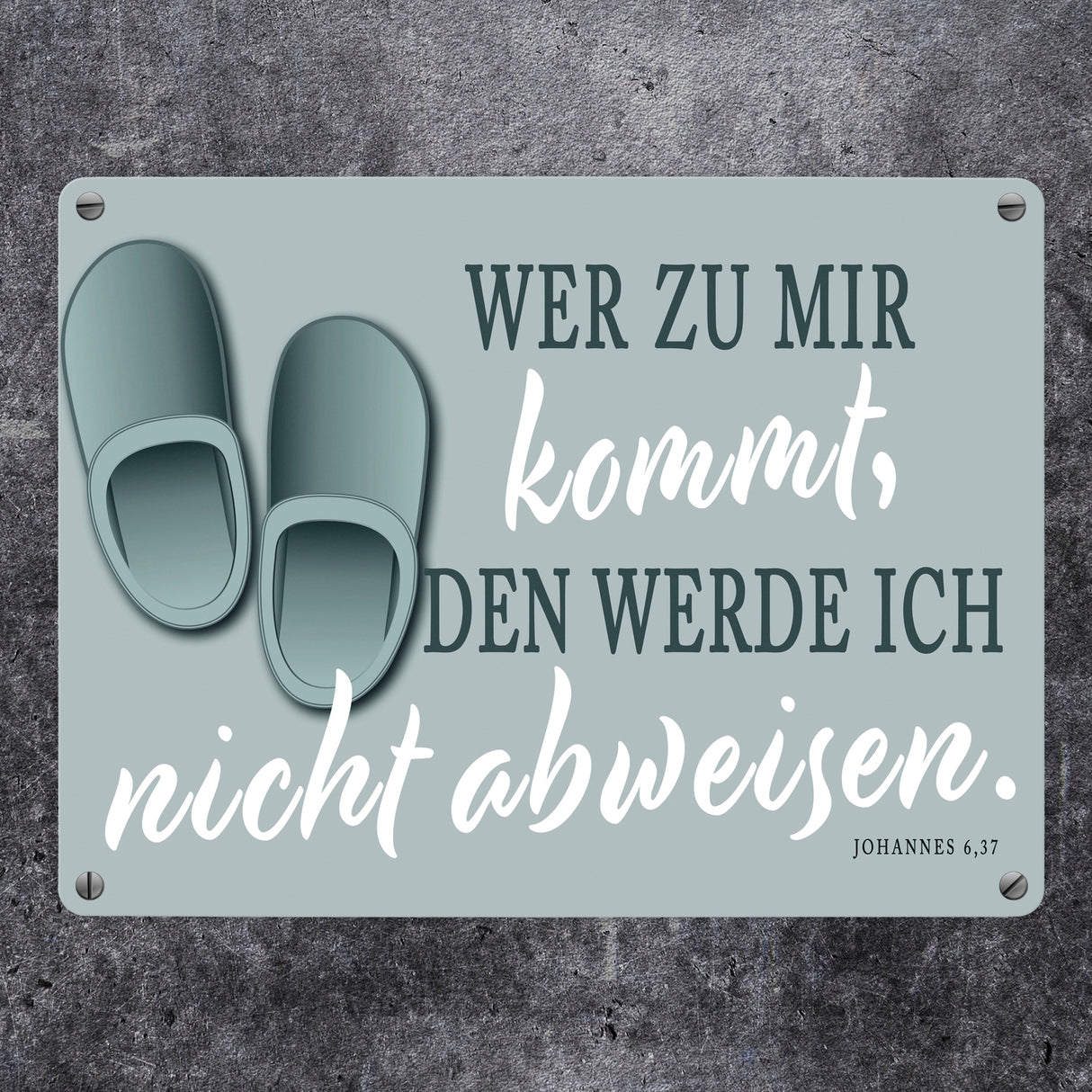 Bibelvers aus dem Johannes Evangelium Metallschild