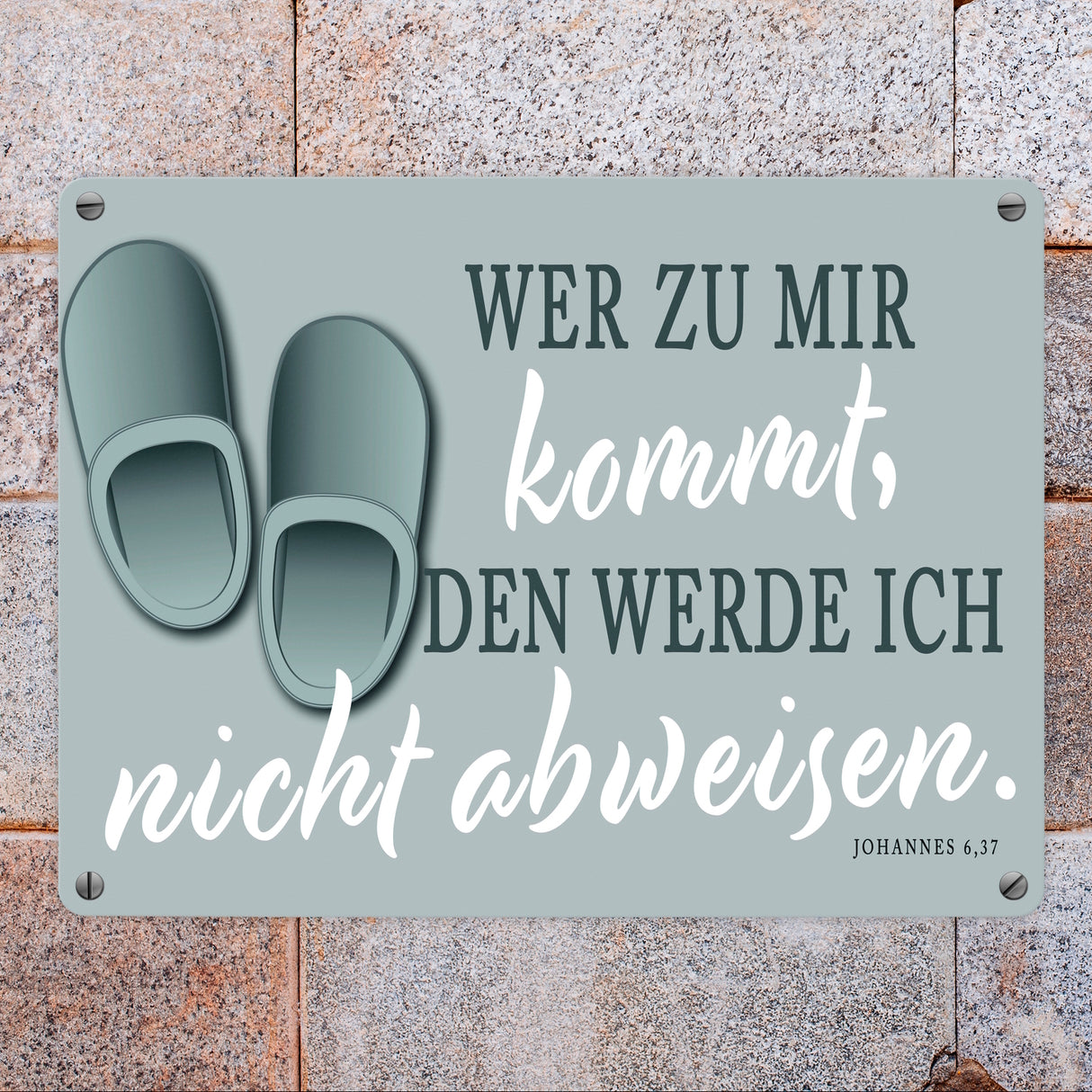 Bibelvers aus dem Johannes Evangelium Metallschild