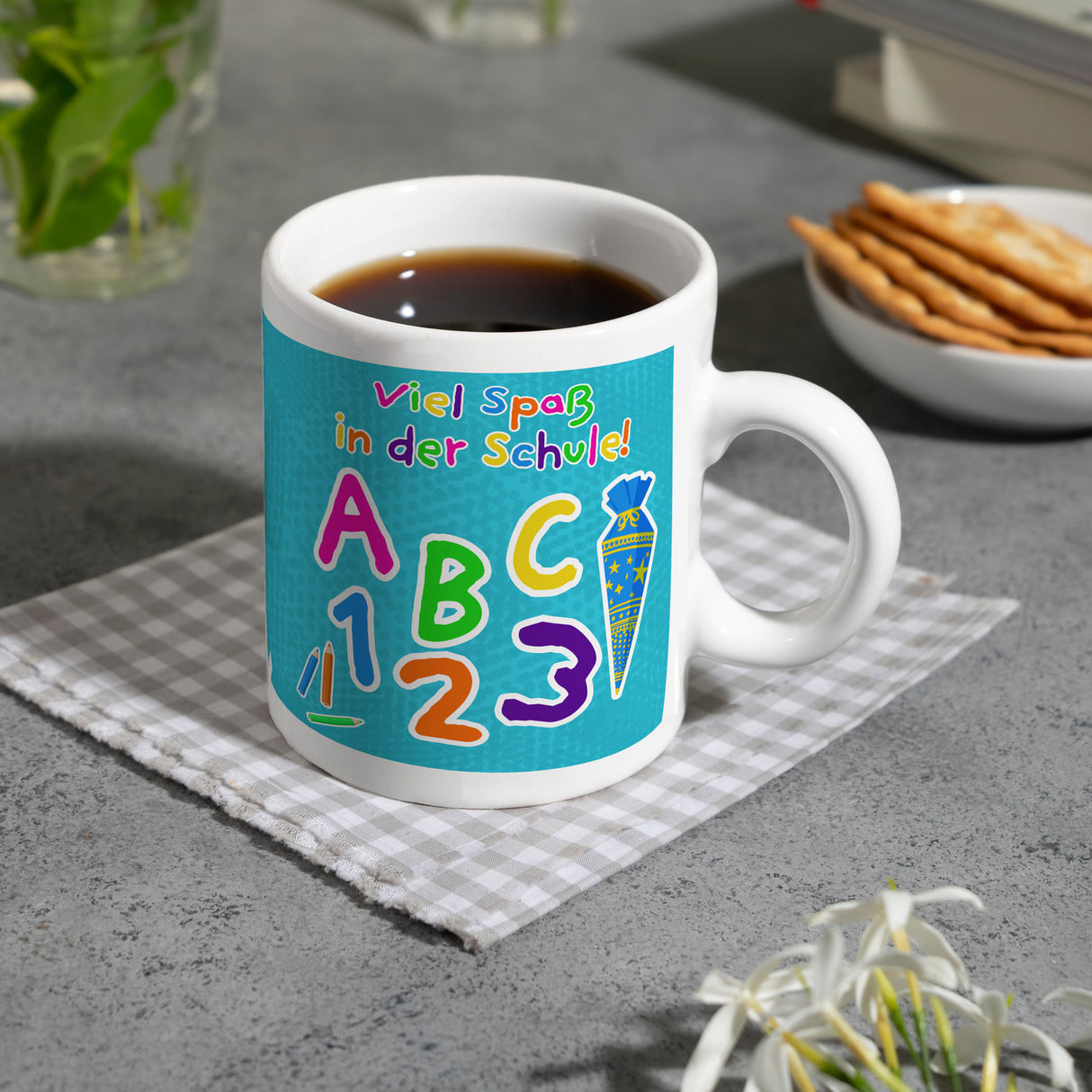 Viel Spaß in der Schule Kaffeebecher für die Einschulung