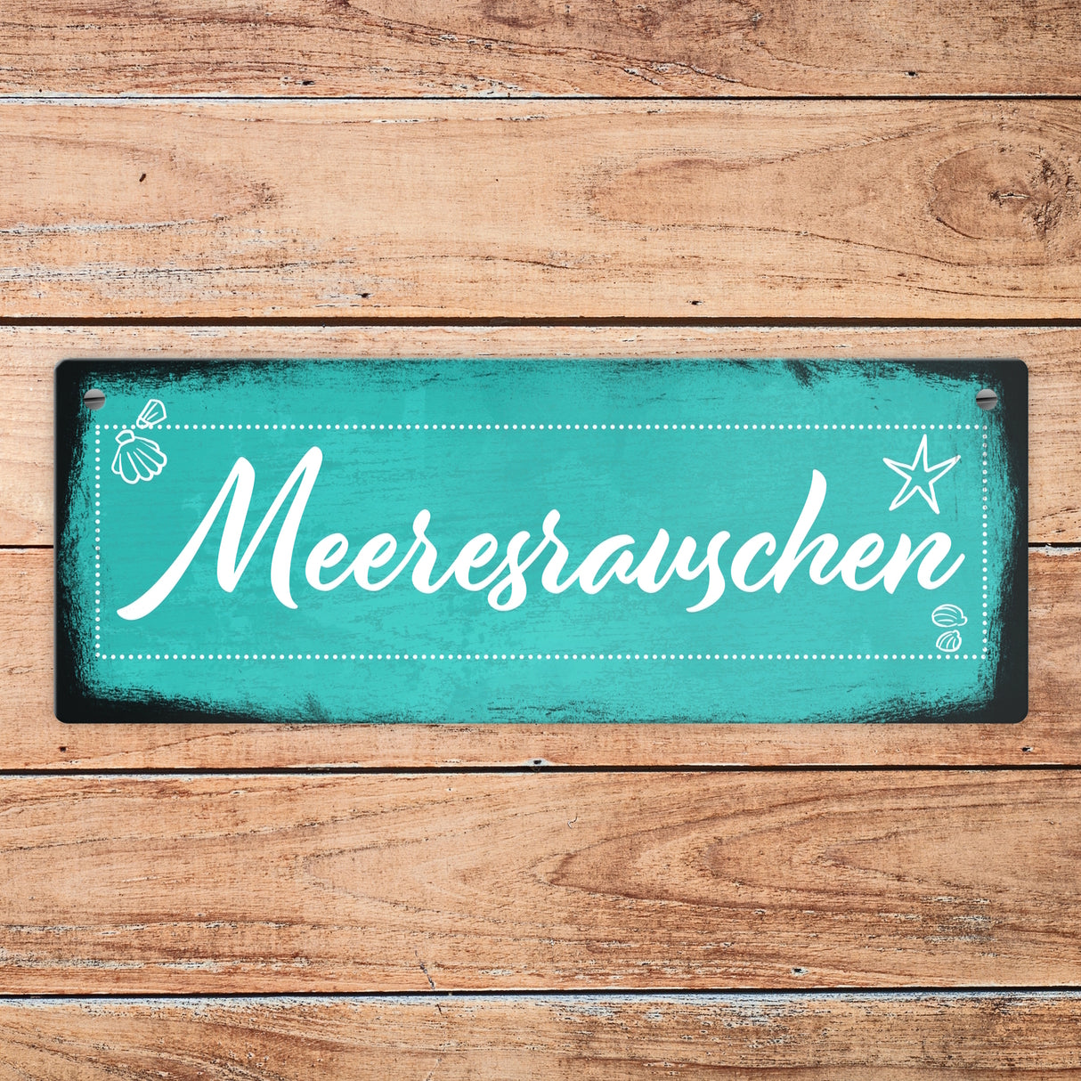 Meeresrauschen Urlaub Metallschild für die Terrasse