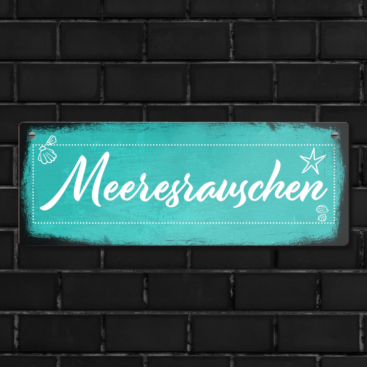 Meeresrauschen Urlaub Metallschild für die Terrasse
