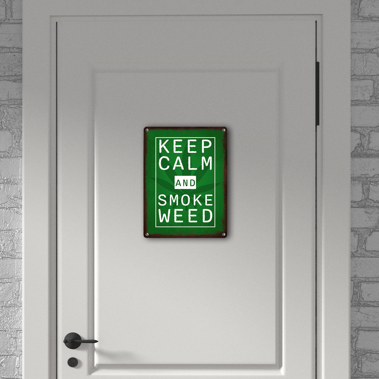 Keep calm and smoke weed Metallschild
