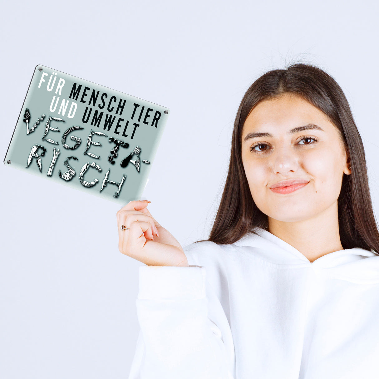 Gemüse Metallschild zum Thema Vegetarier