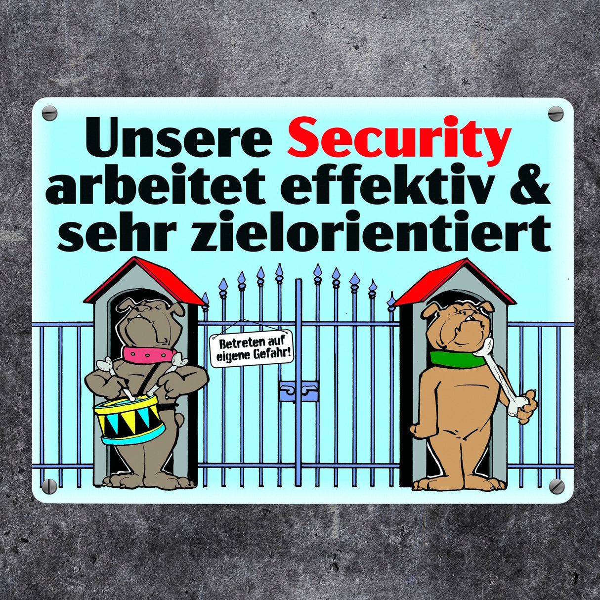 Wachhund Security Metallschild