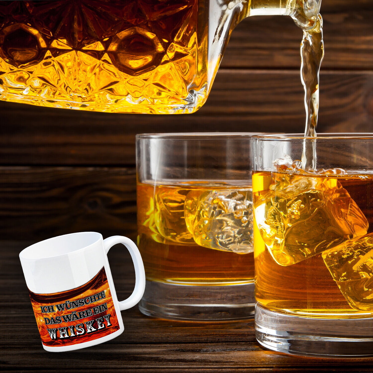 Ich wünschte das wäre ein Whiskey Kaffeebecher mit Whiskeymotiv