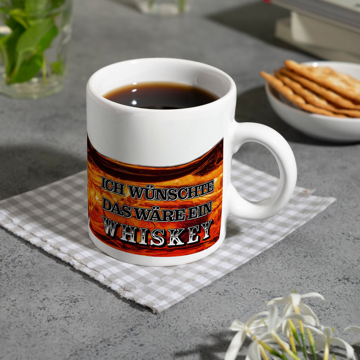 Ich wünschte das wäre ein Whiskey Kaffeebecher mit Whiskeymotiv