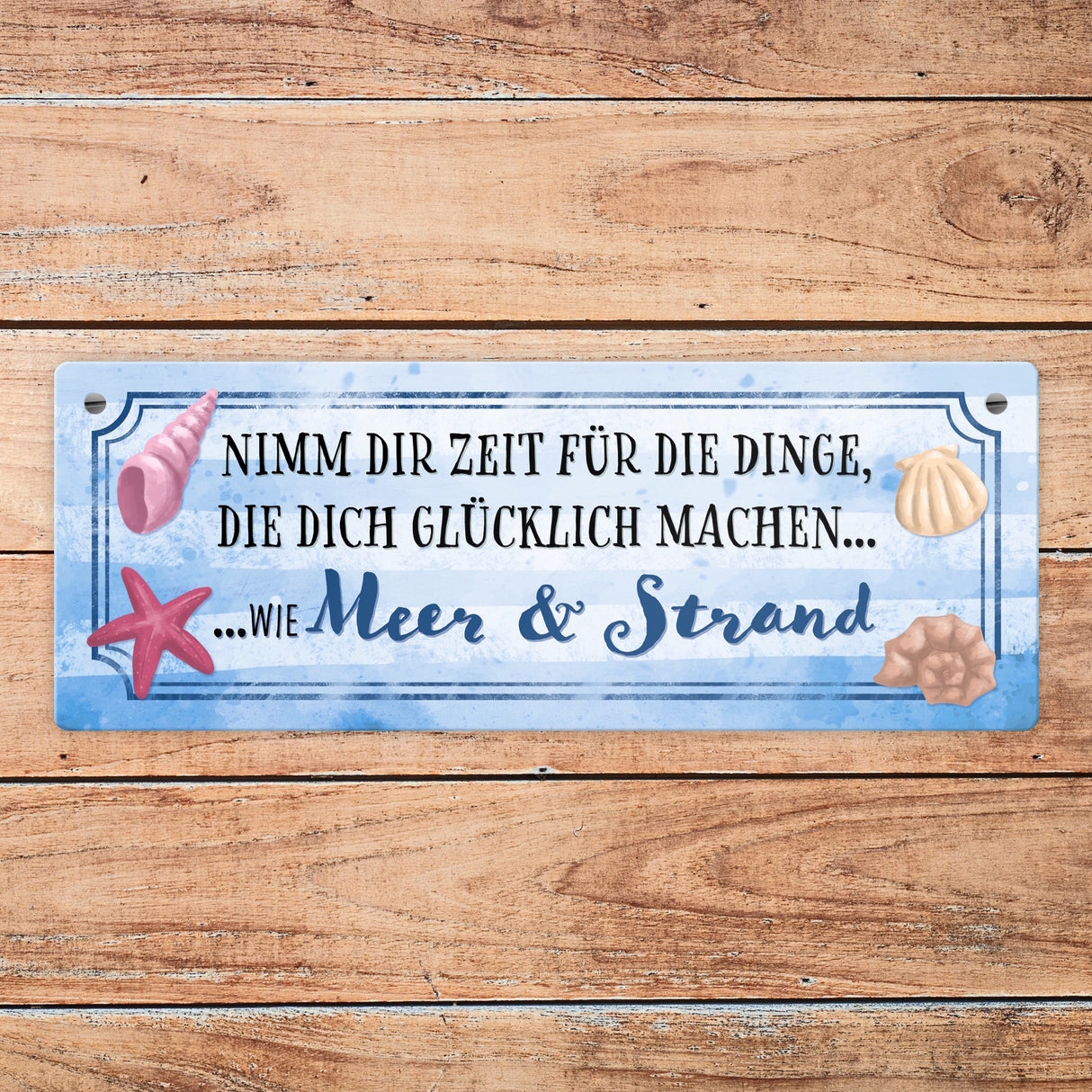 Nimm dir Zeit für Meer & Strand Metallschild