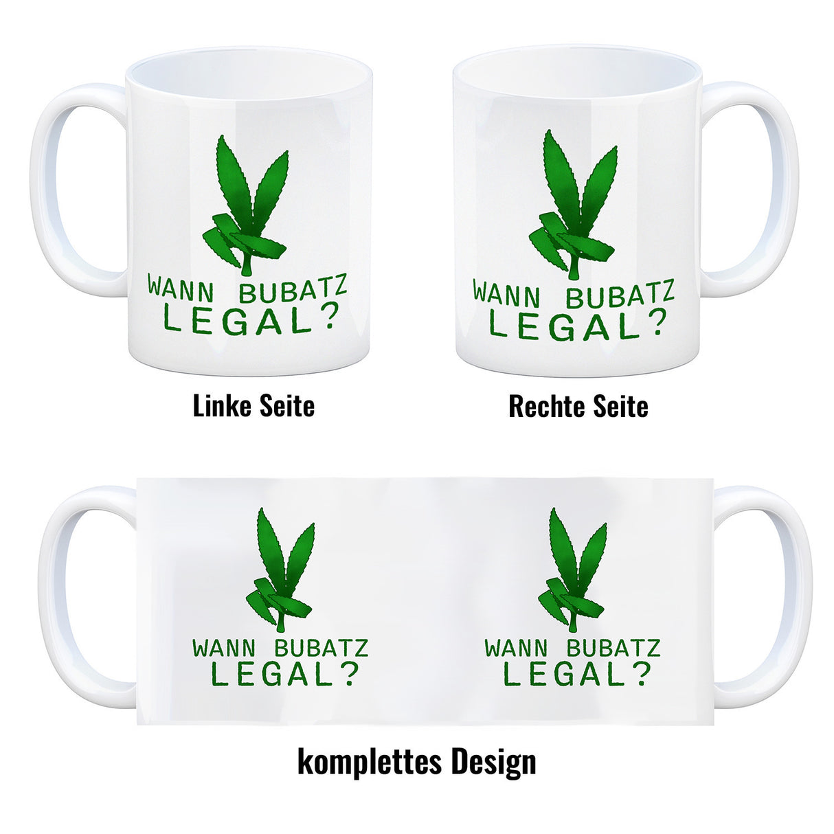 Wann Bubatz legal Kaffeebecher mit Graspflanze