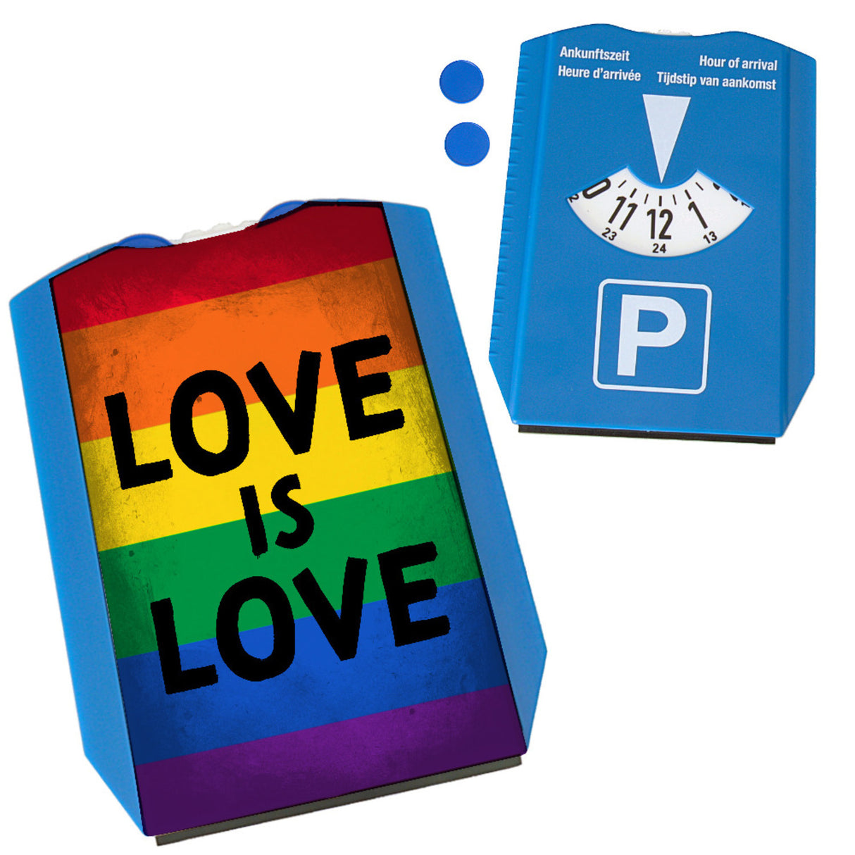 LGBT Flagge Parkscheibe für mehr Gleichberechtigung