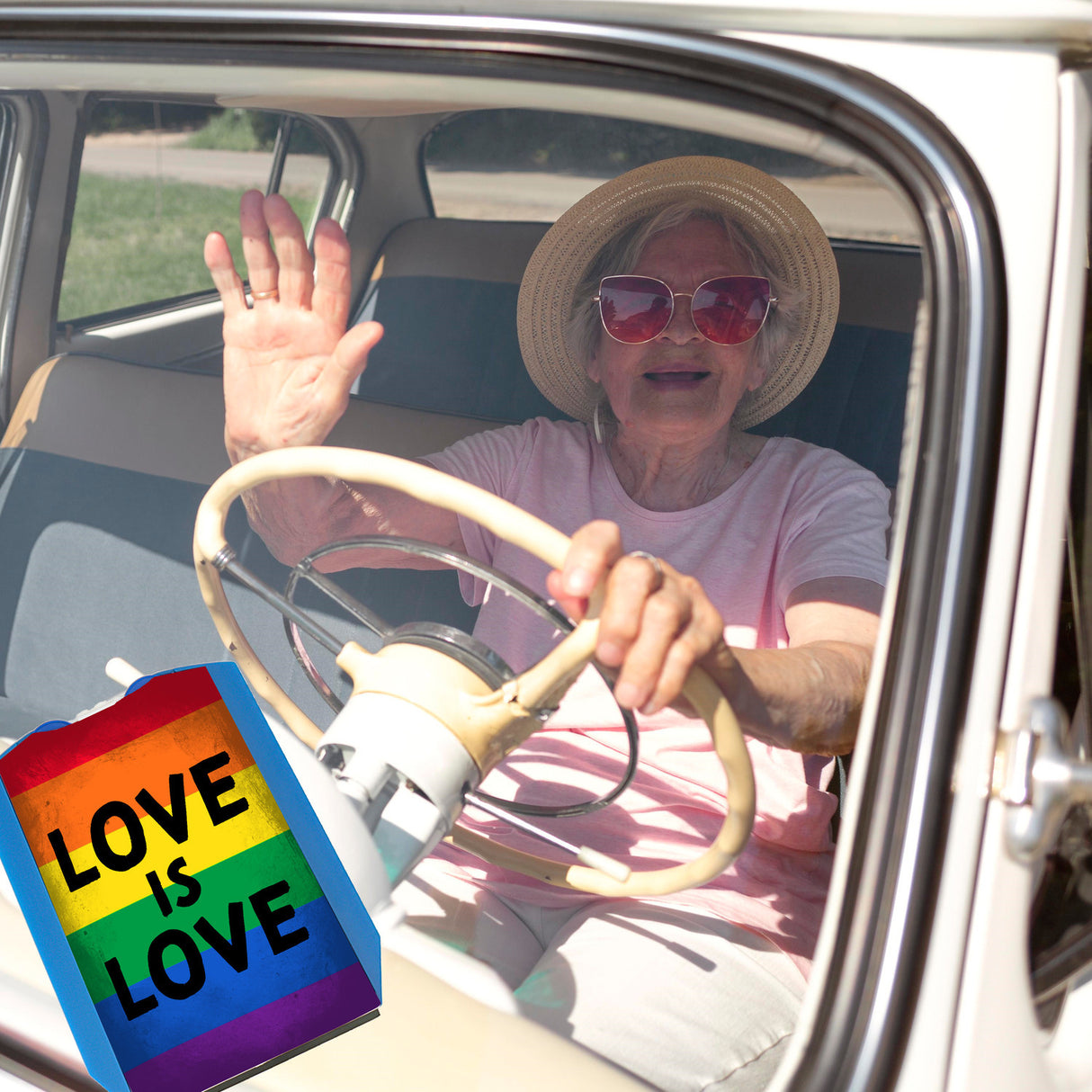 LGBT Flagge Parkscheibe für mehr Gleichberechtigung