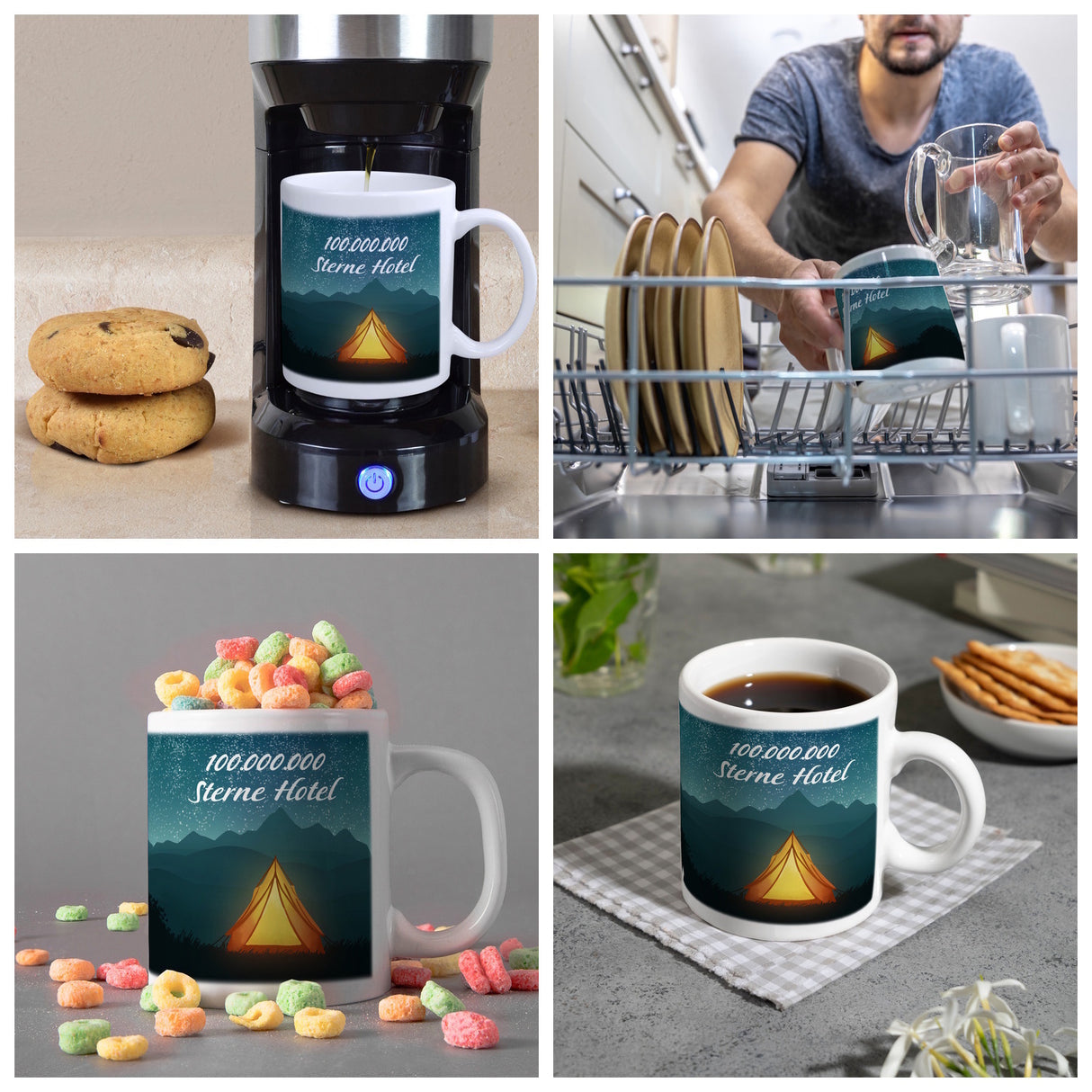 100.000.000 Sterne Hotel Kaffeebecher für Camper