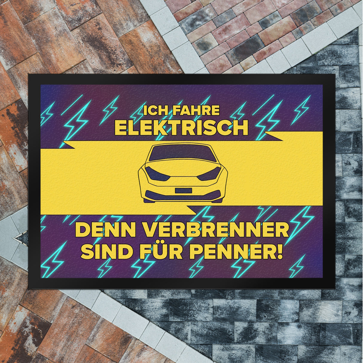 Ich fahre elektrisch… Fußmatte für Elektroauto Fahrer