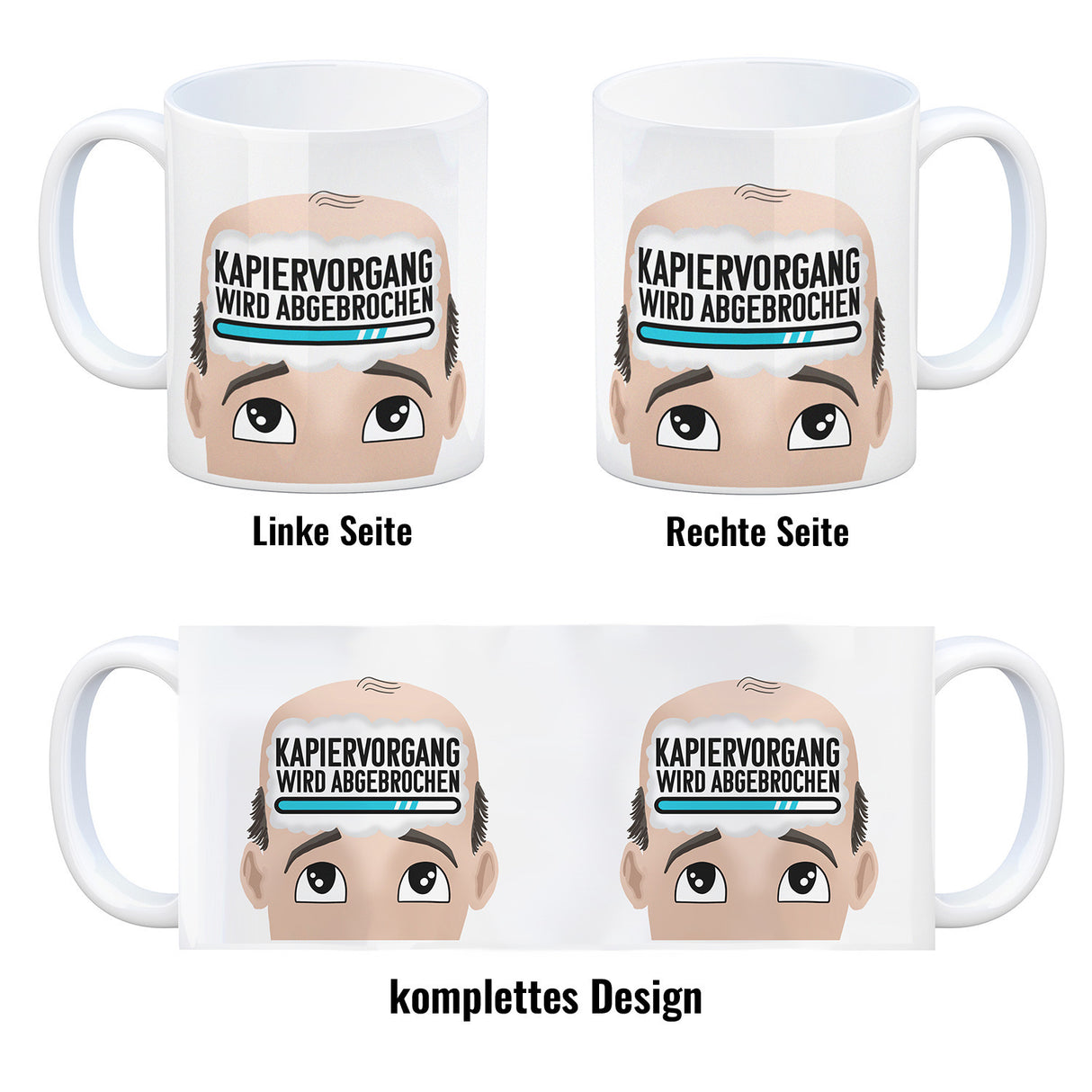 Kapiervorgang wird abgebrochen Büro Kaffeebecher