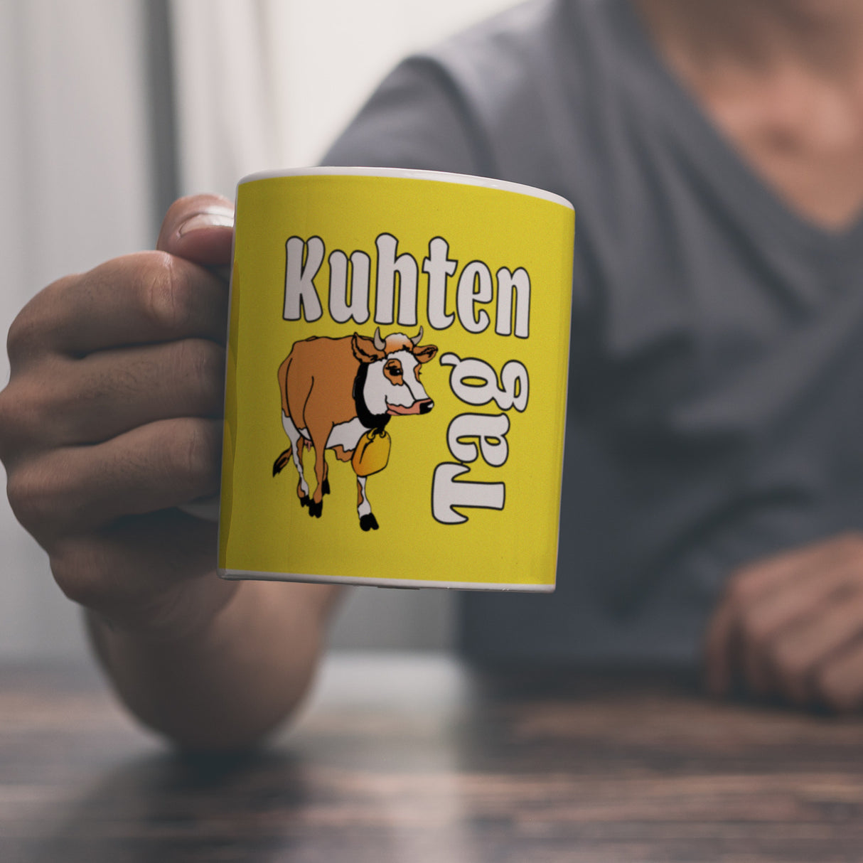 Kuhten Tag Kaffeebecher mit Kuh zum Thema Bauernhof