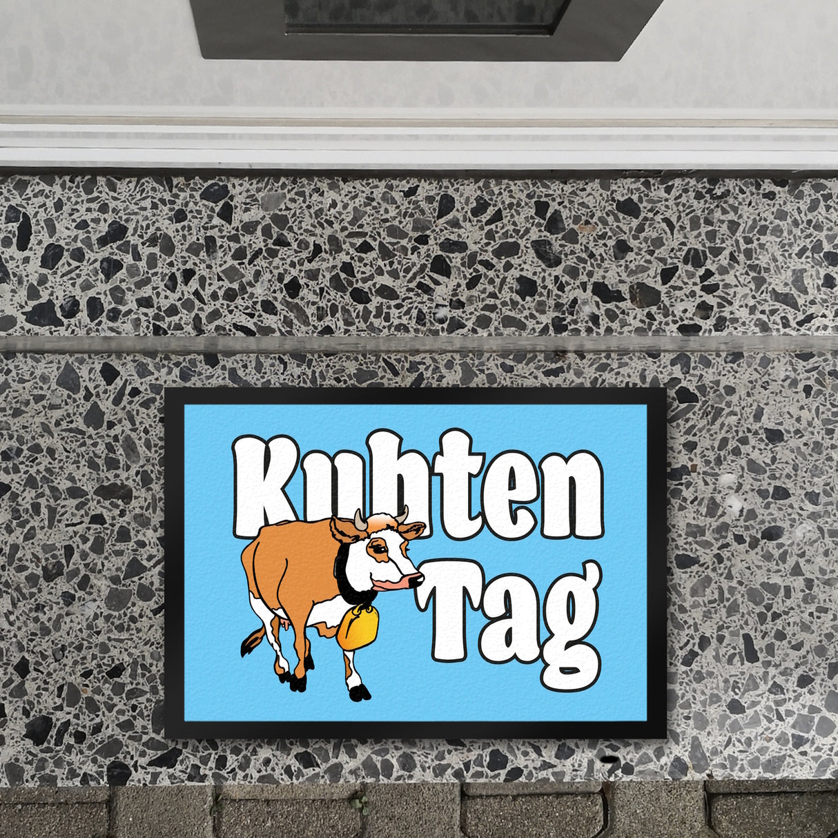 Kuhten Tag Fußmatte mit Kuh zum Thema Bauernhof