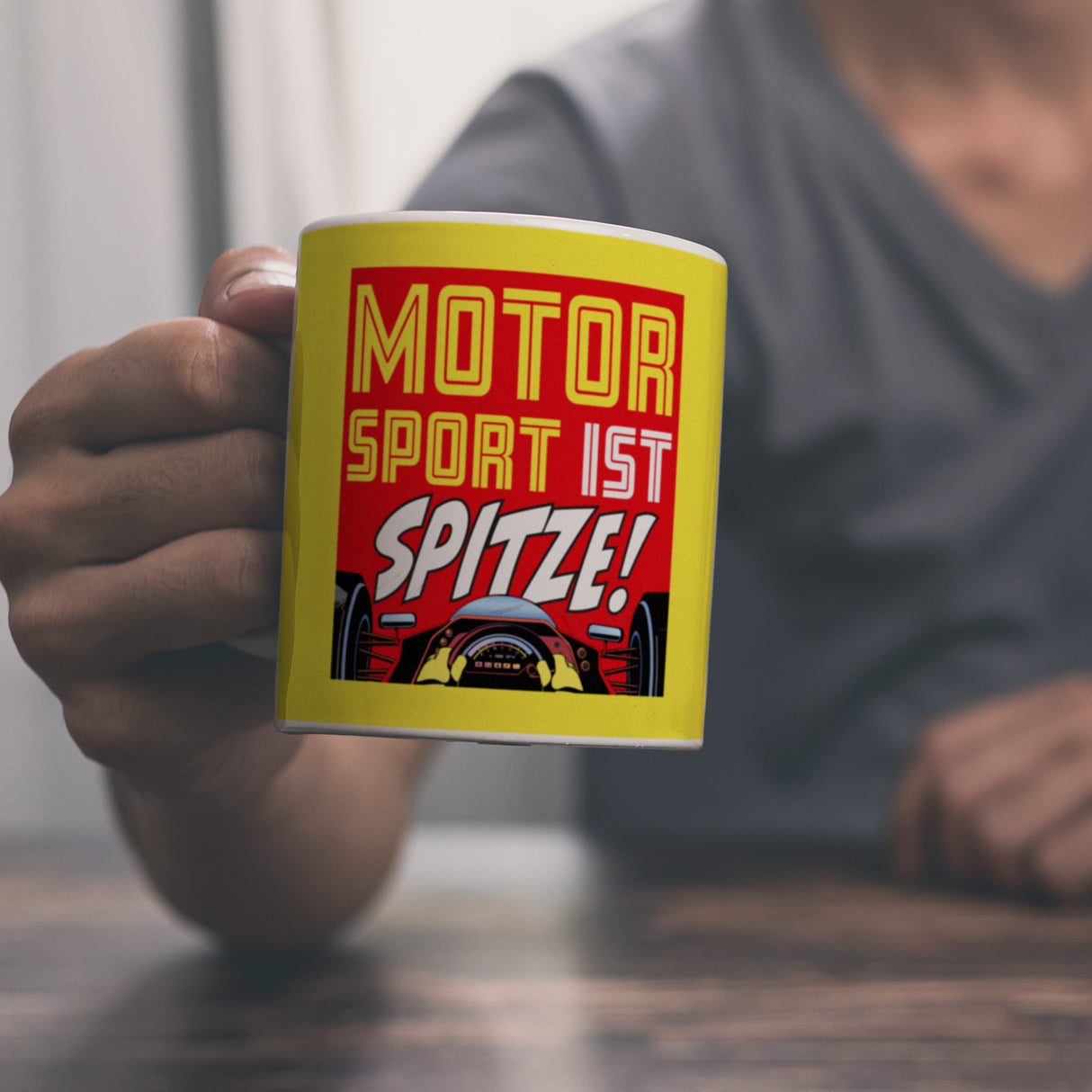 Motorsport ist spitze! Rennwagen Kaffeebecher