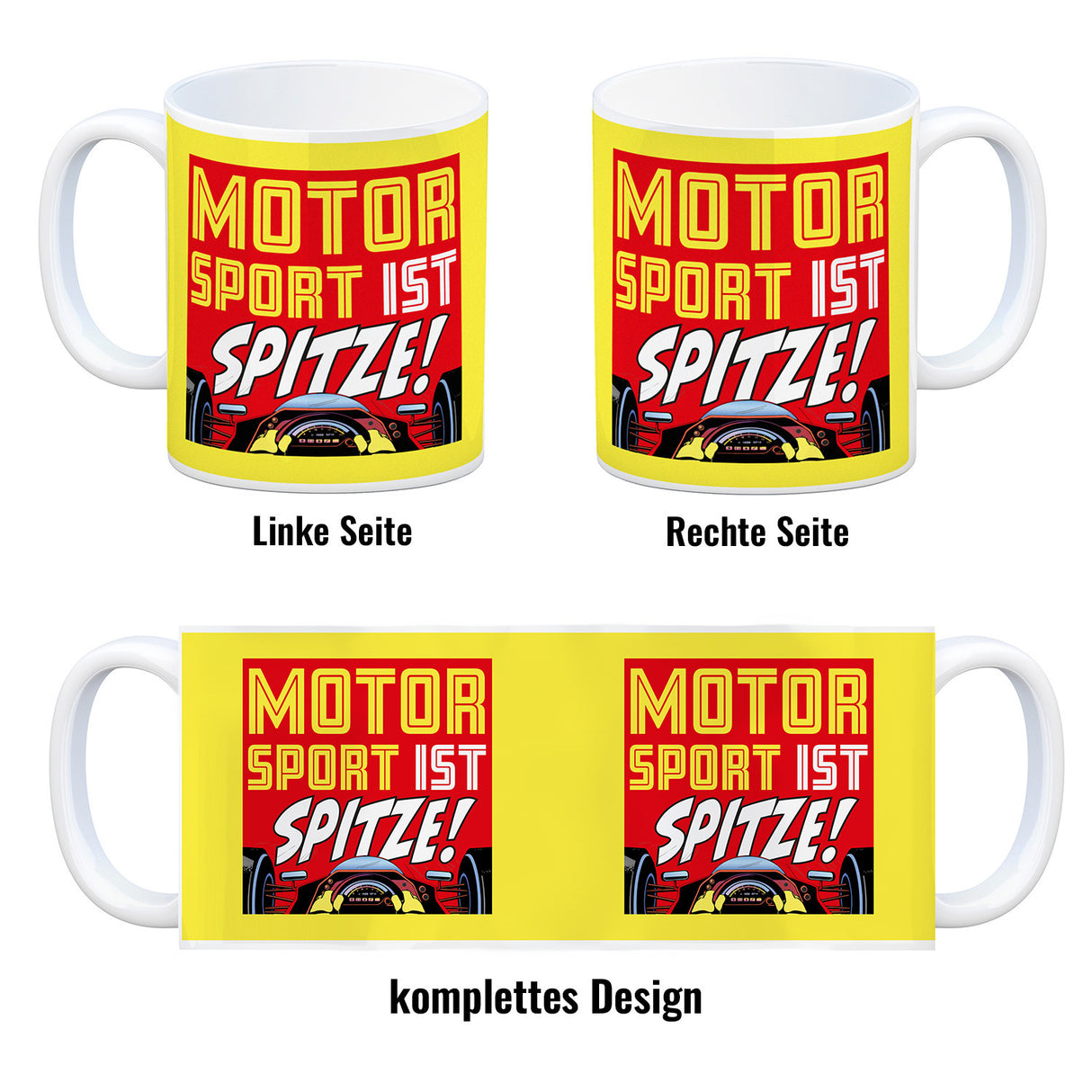 Motorsport ist spitze! Rennwagen Kaffeebecher