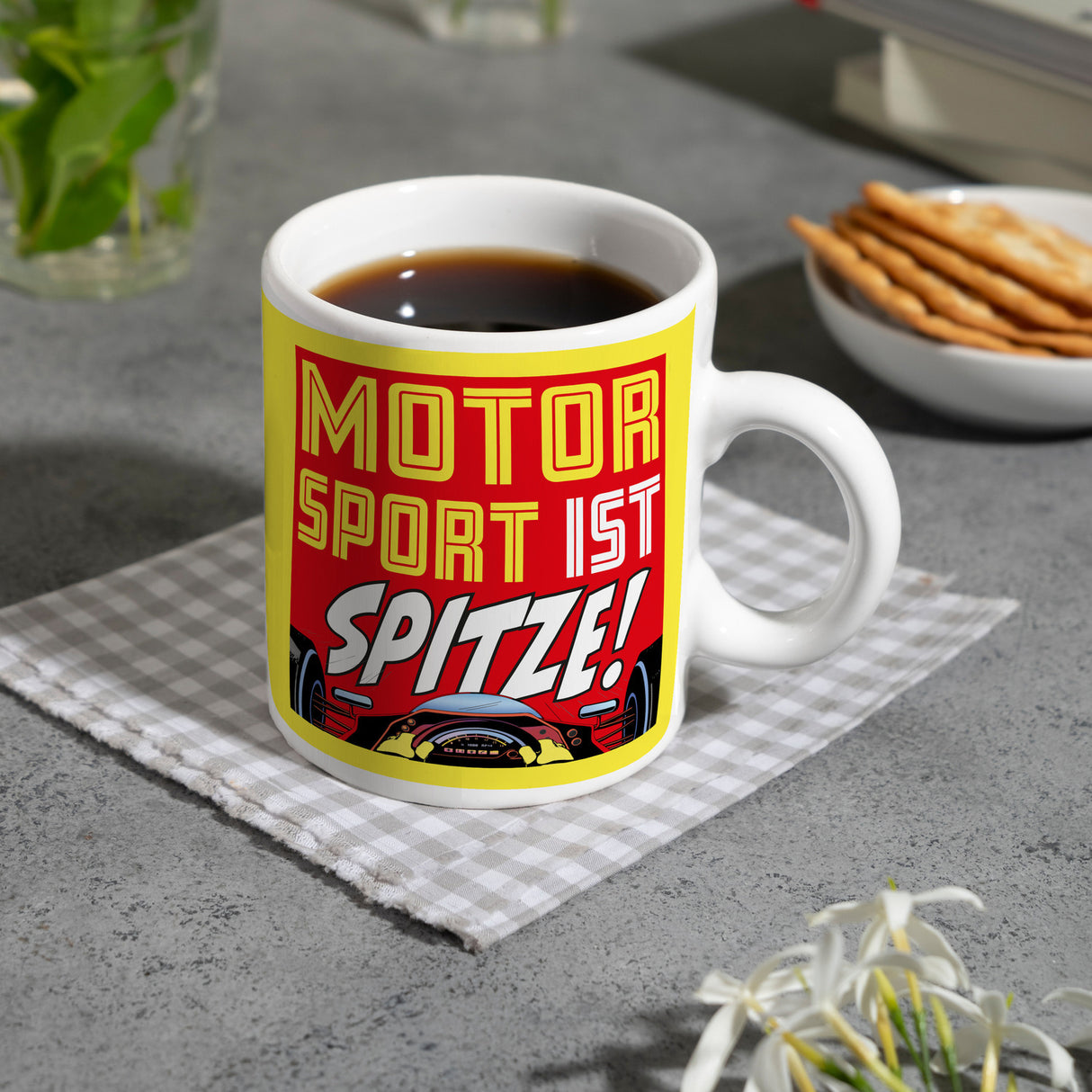 Motorsport ist spitze! Rennwagen Kaffeebecher