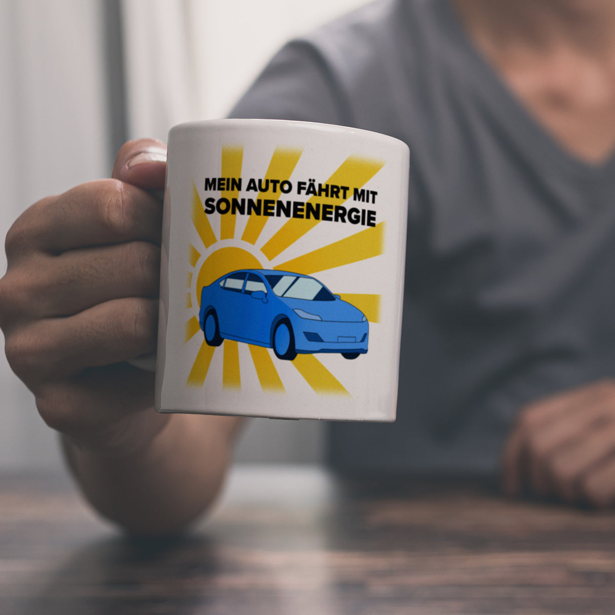 Mein Auto fährt mit Sonnenenergie Kaffeebecher