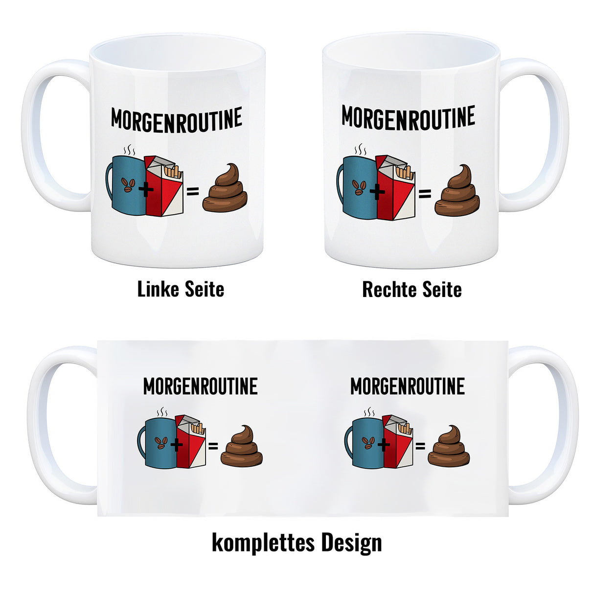 Meine Morgenroutine Kaffee + Kippe = Kacken Kaffeebecher