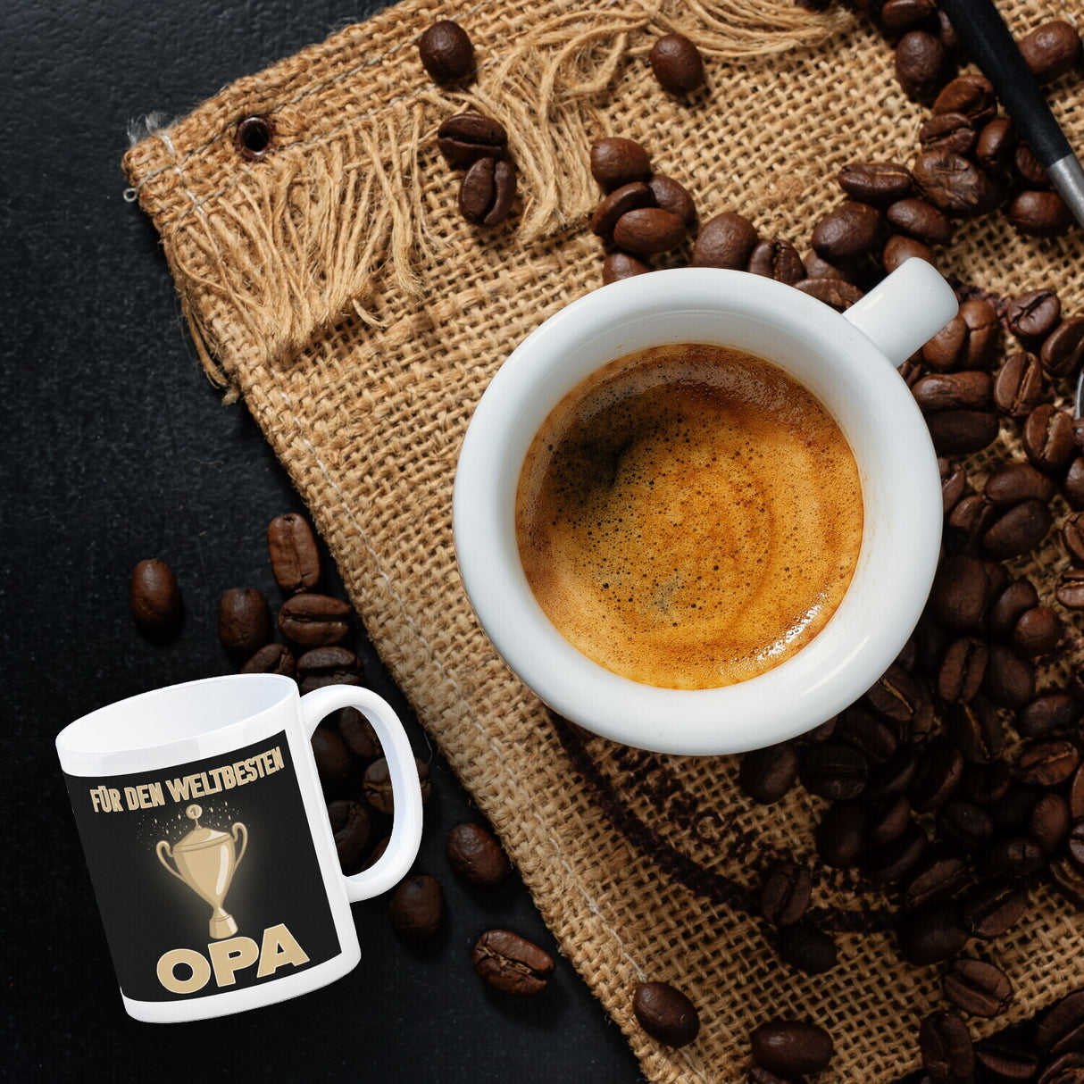 Für den weltbesten Opa Kaffeebecher mit Pokal