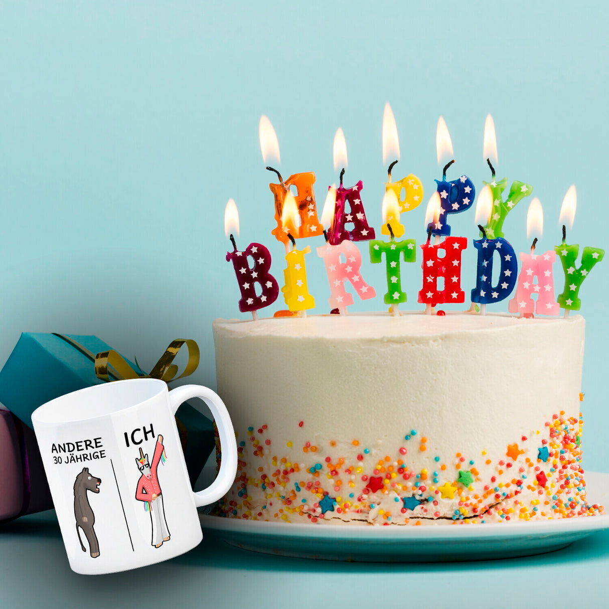 Kaffeebecher für den 30. Geburtstag mit Motiv: Andere und Ich
