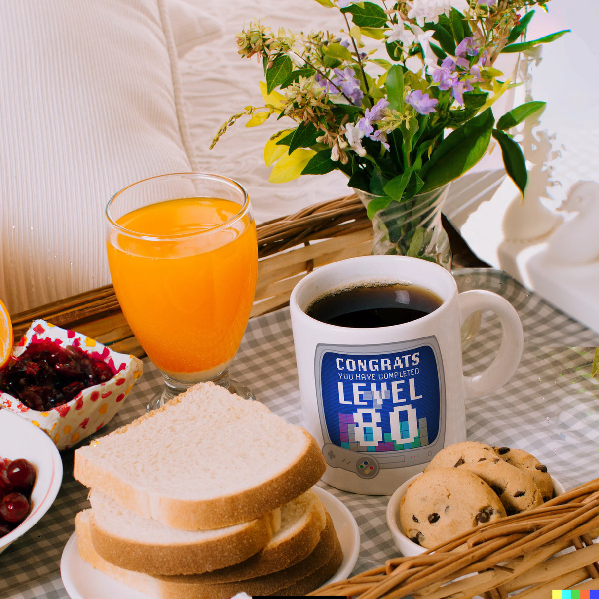 Witziger Kaffeebecher für den 80. Geburtstag mit Motiv: Gamer