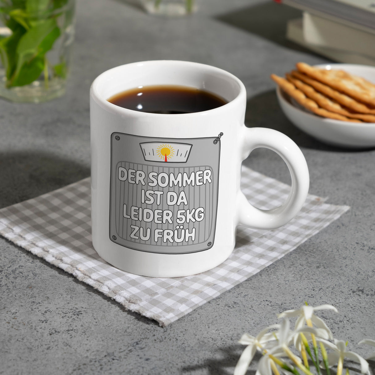 Der Sommer ist da leider 5kg zu früh Kaffeebecher