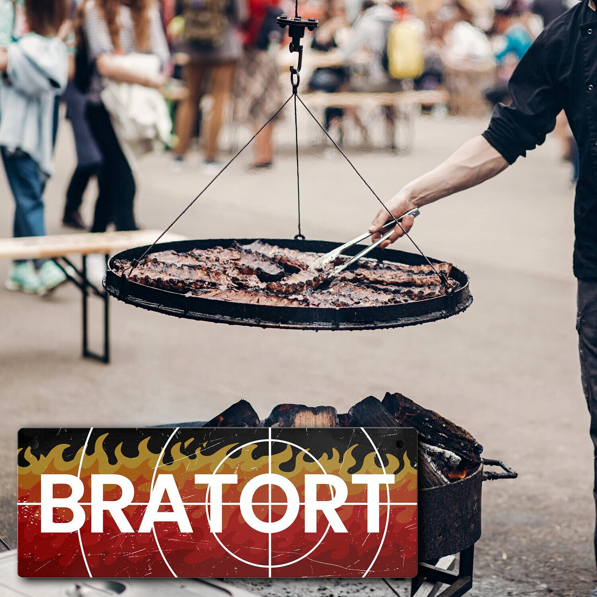 Bratort Metallschild für den Grill