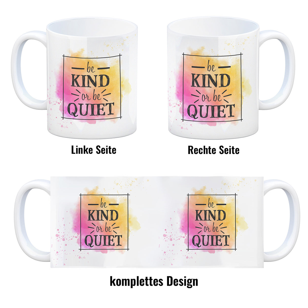 Be kind or be quiet Kaffeebecher
