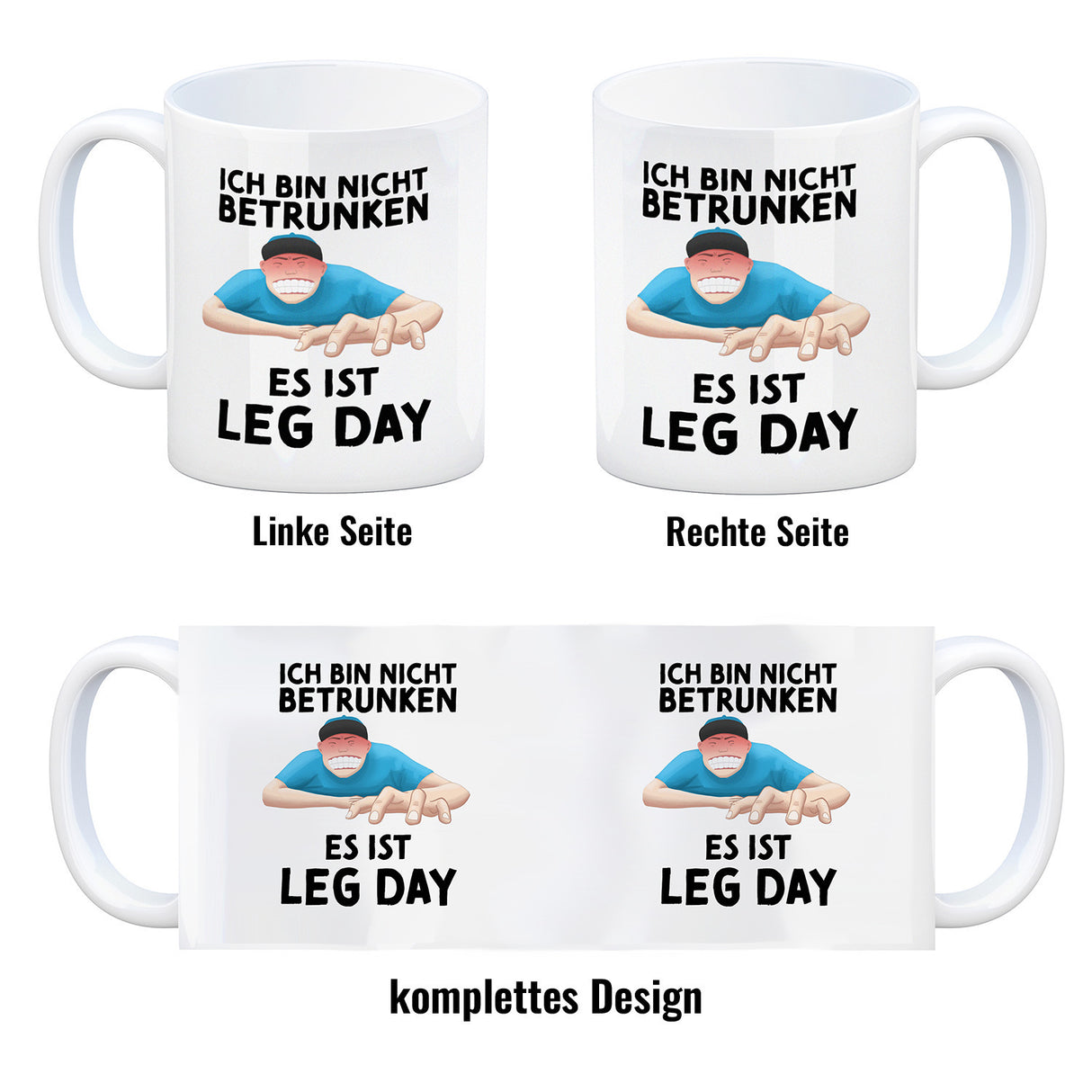 Ich bin nicht betrunken - Es ist Leg Day Fitness Kaffeebecher