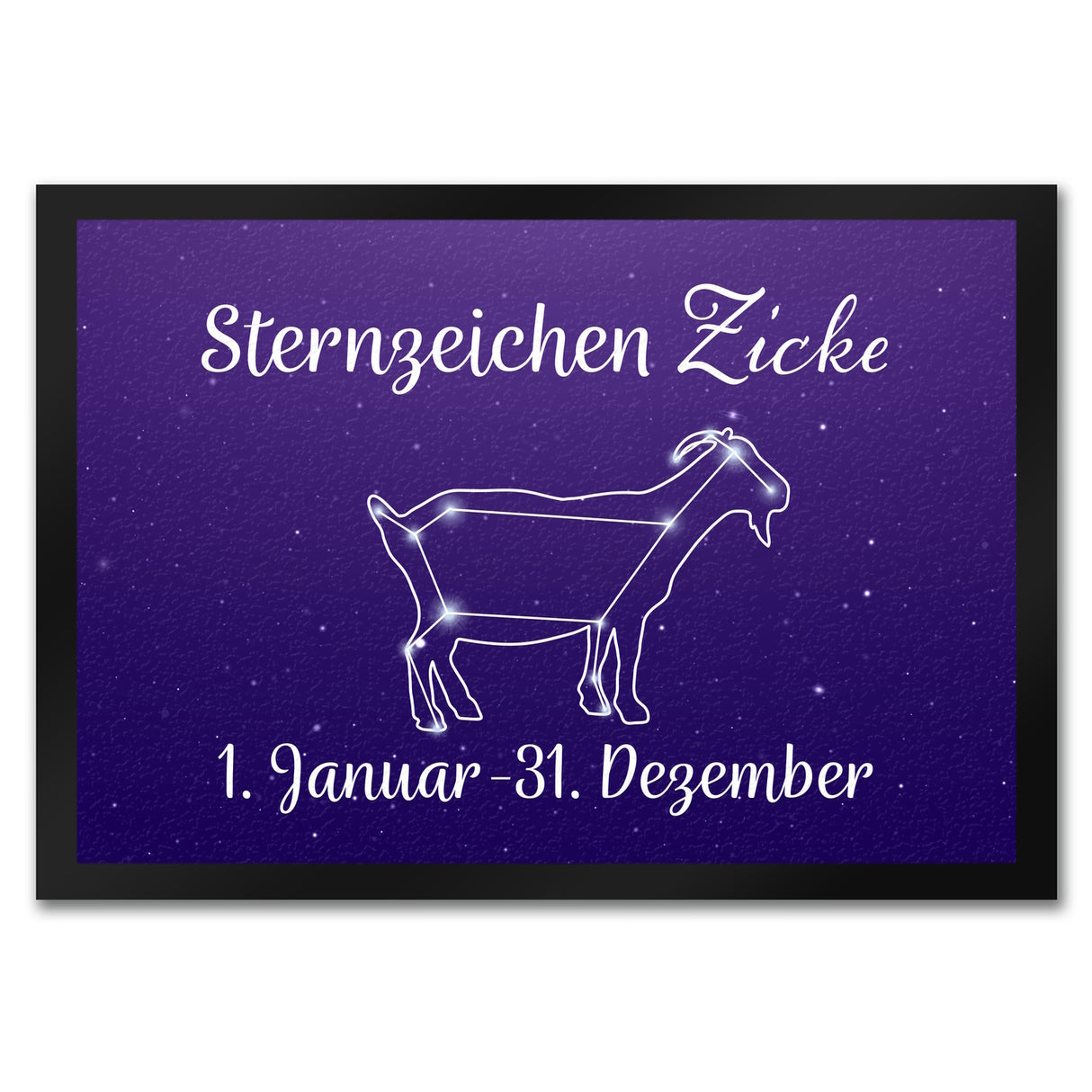 Sternzeichen Zicke Fußmatte mit Sternenhimmel