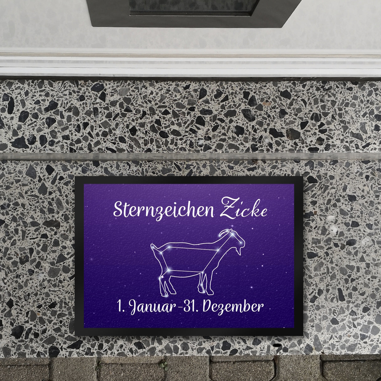 Sternzeichen Zicke Fußmatte mit Sternenhimmel