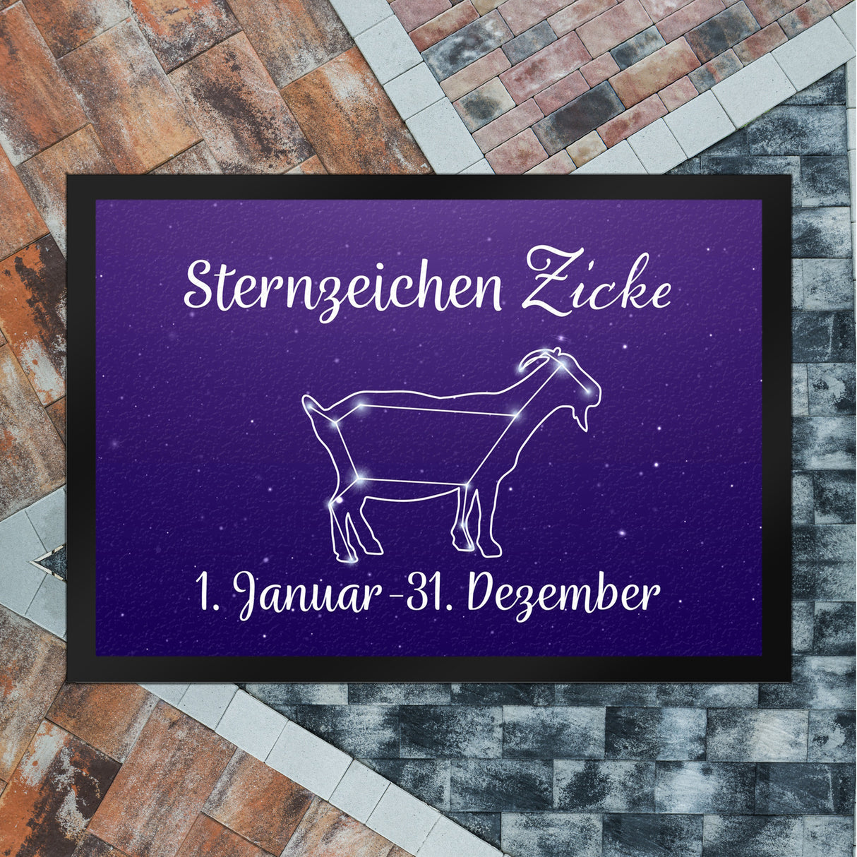 Sternzeichen Zicke Fußmatte mit Sternenhimmel