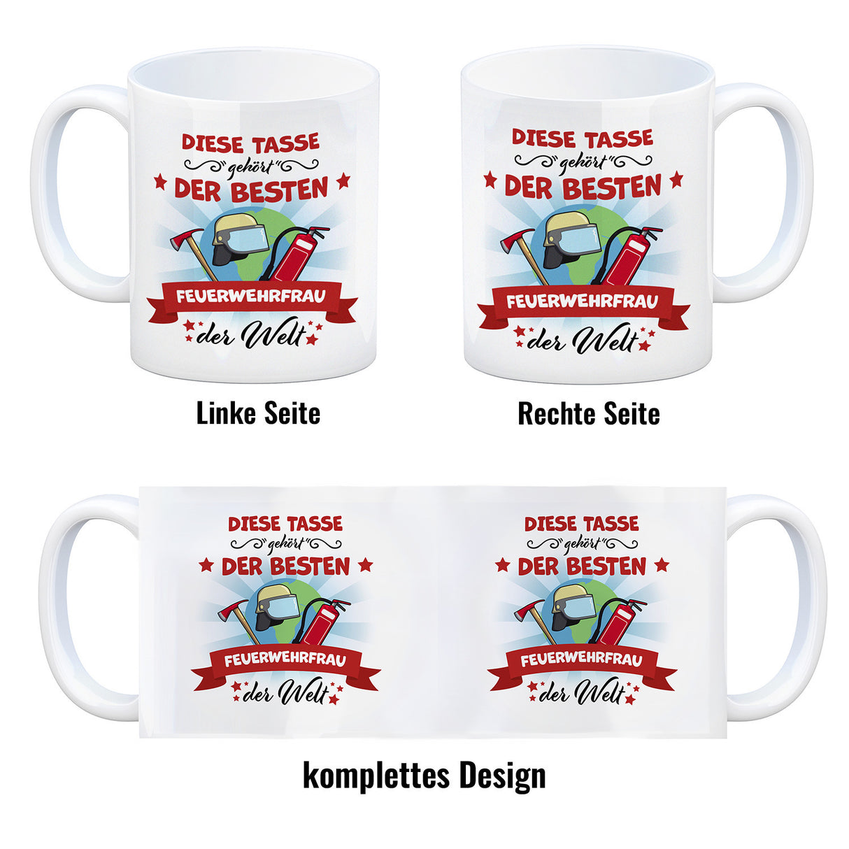 Beste Feuerwehrfrau der Welt Kaffeebecher