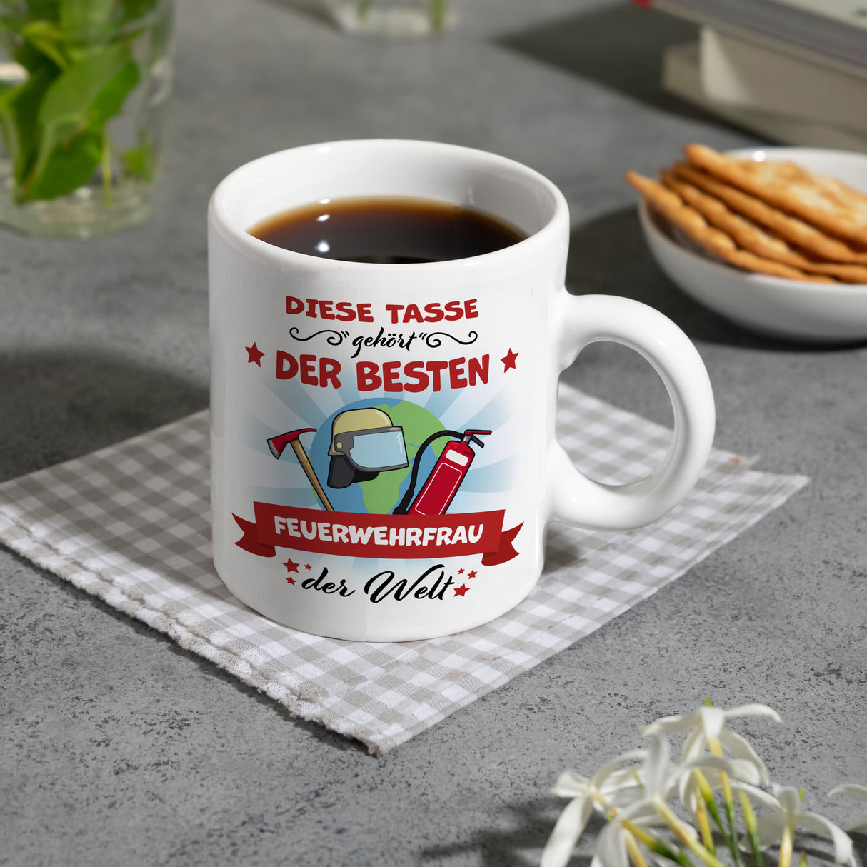 Beste Feuerwehrfrau der Welt Kaffeebecher