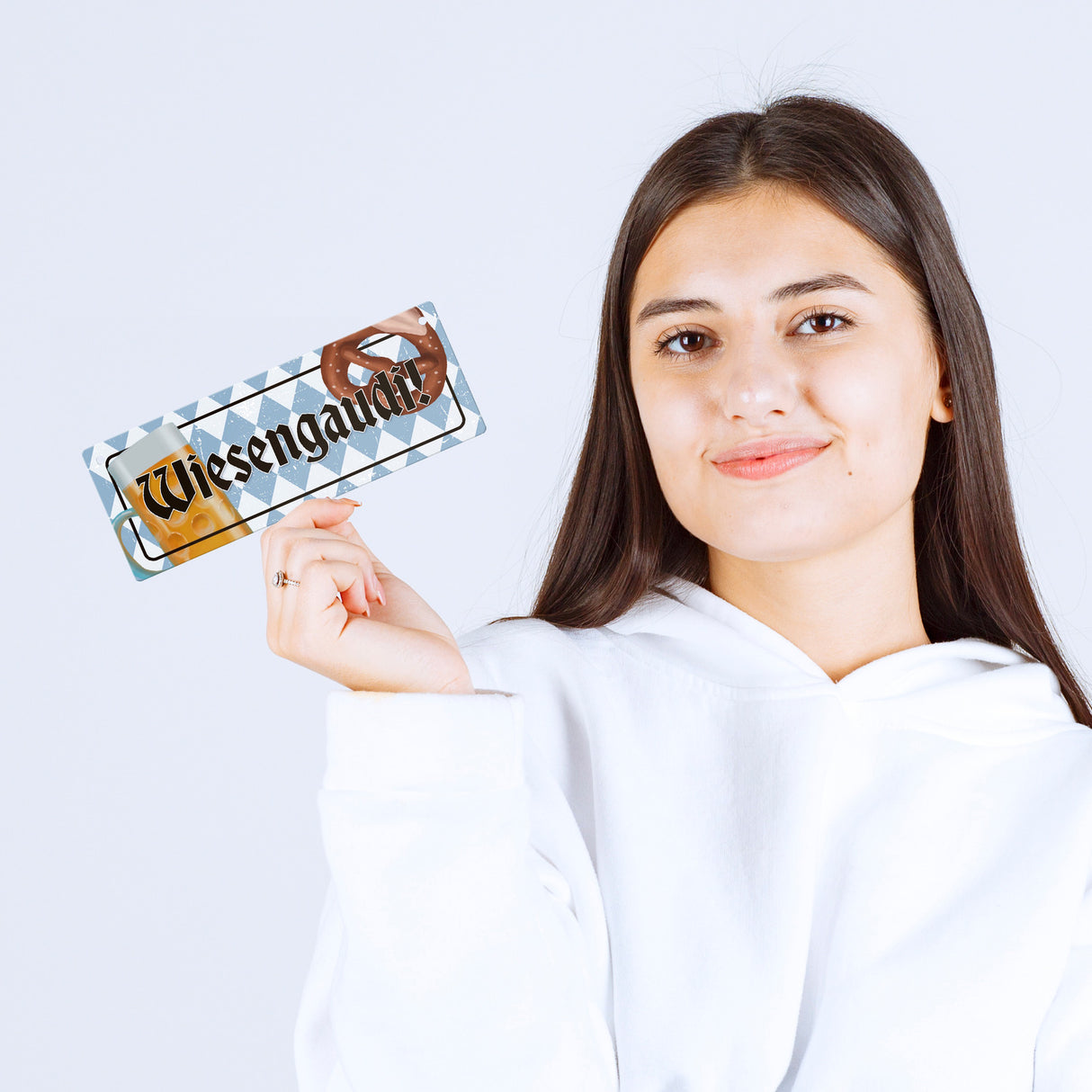 Wiesengaudi Metallschild mit bayrischem Motiv