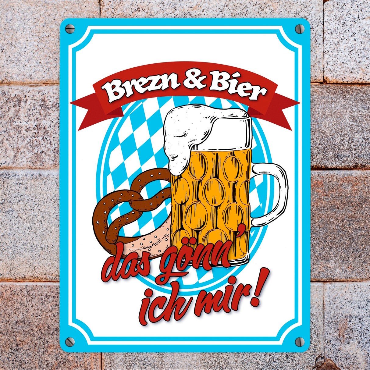 Brezn & Bier, das gönn' ich mir Metallschild